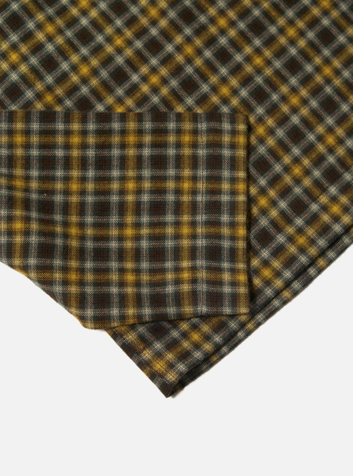 Brown Bang Check Zip Shirt