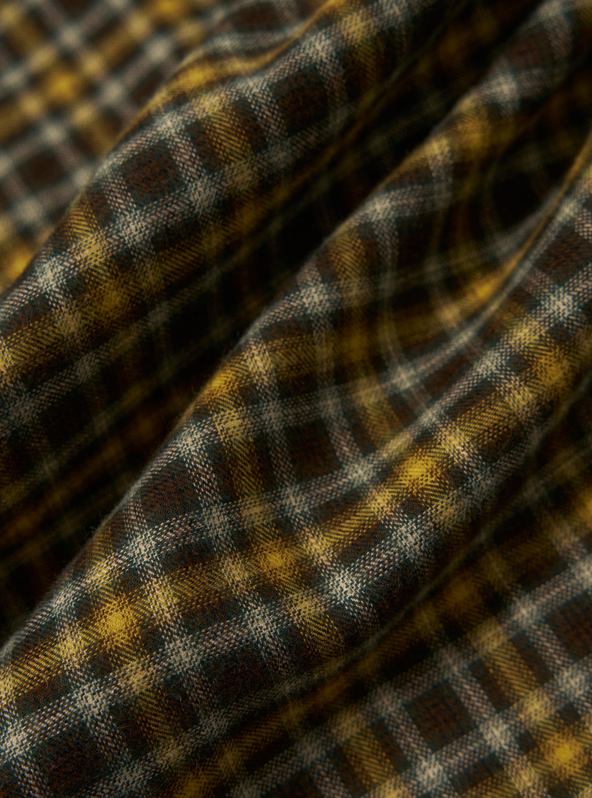 Brown Bang Check Zip Shirt