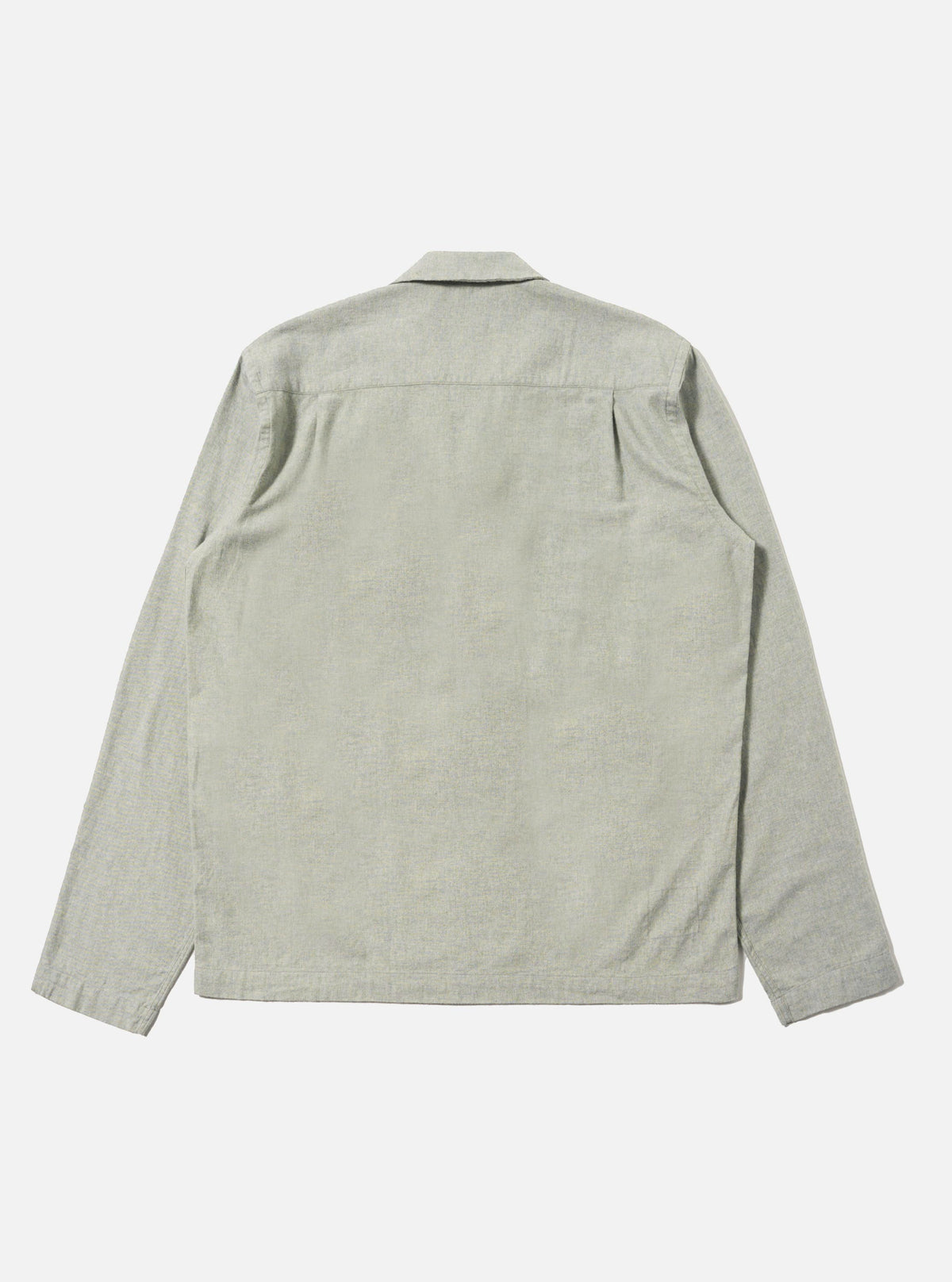 Grey Brushed Flannel Zip Shirt