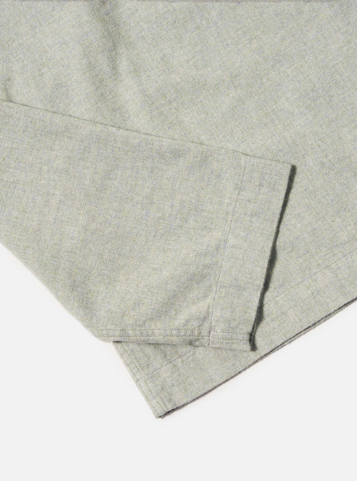 Grey Brushed Flannel Zip Shirt
