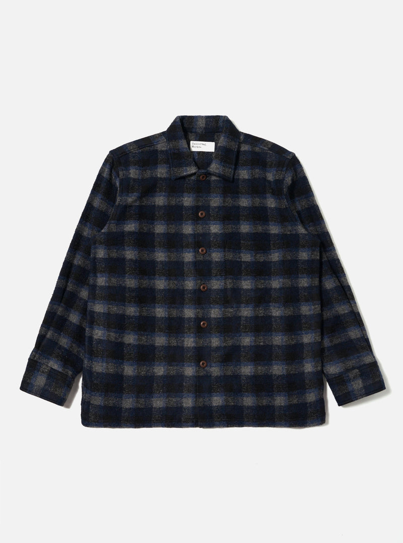 Navy/Black Chandler Plaid Fatigue Shirt