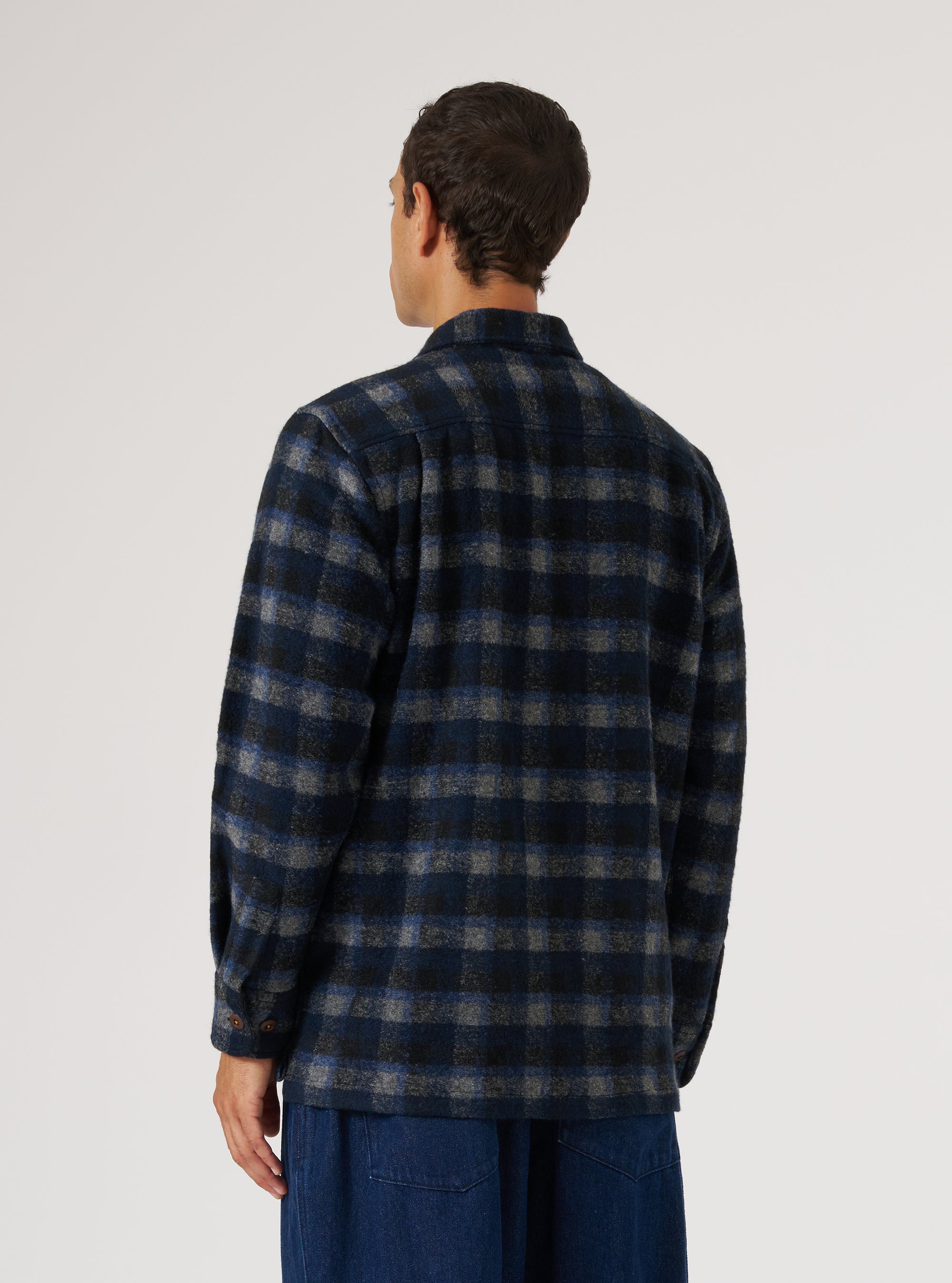 Navy/Black Chandler Plaid Fatigue Shirt