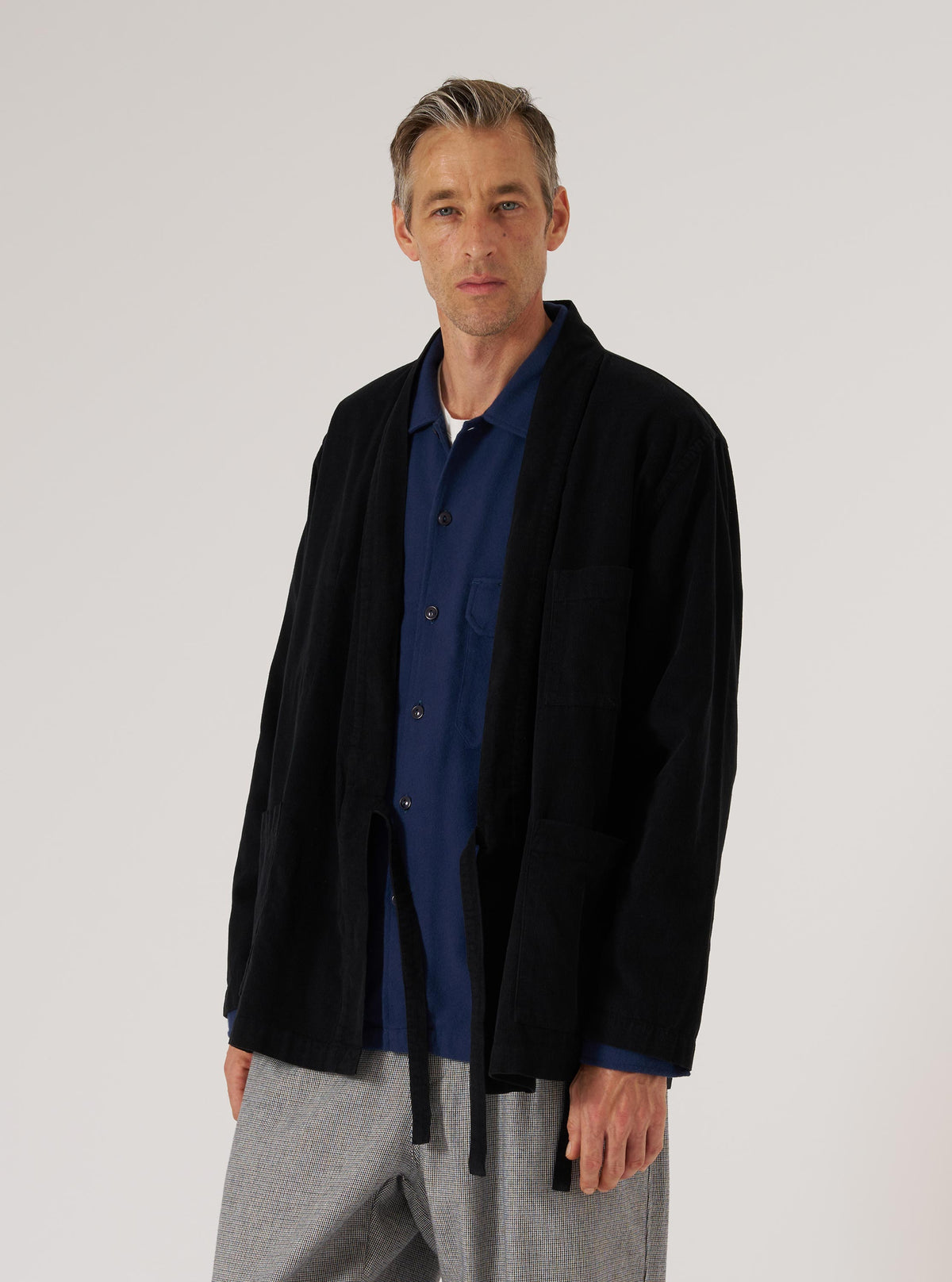 Black Fine Cord Kyoto Work Jacket