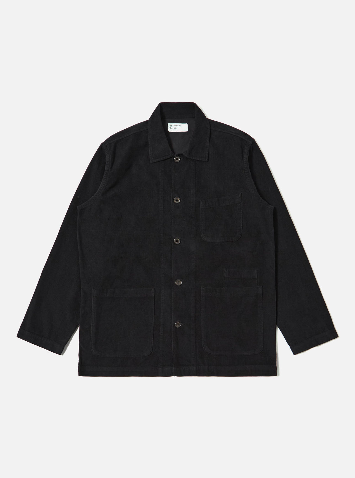 Black Fine Cord Bakers Overshirt