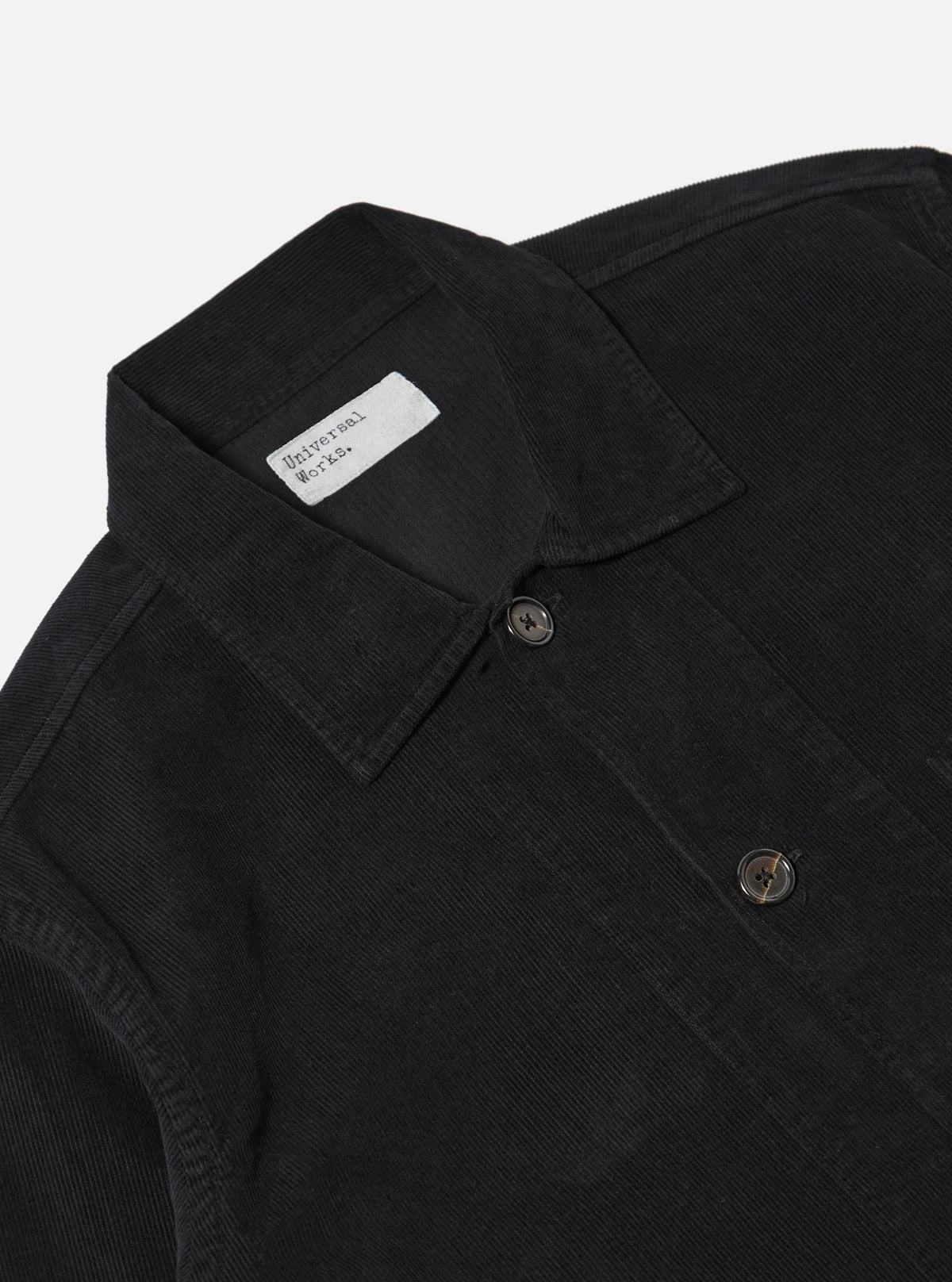 Black Fine Cord Bakers Overshirt