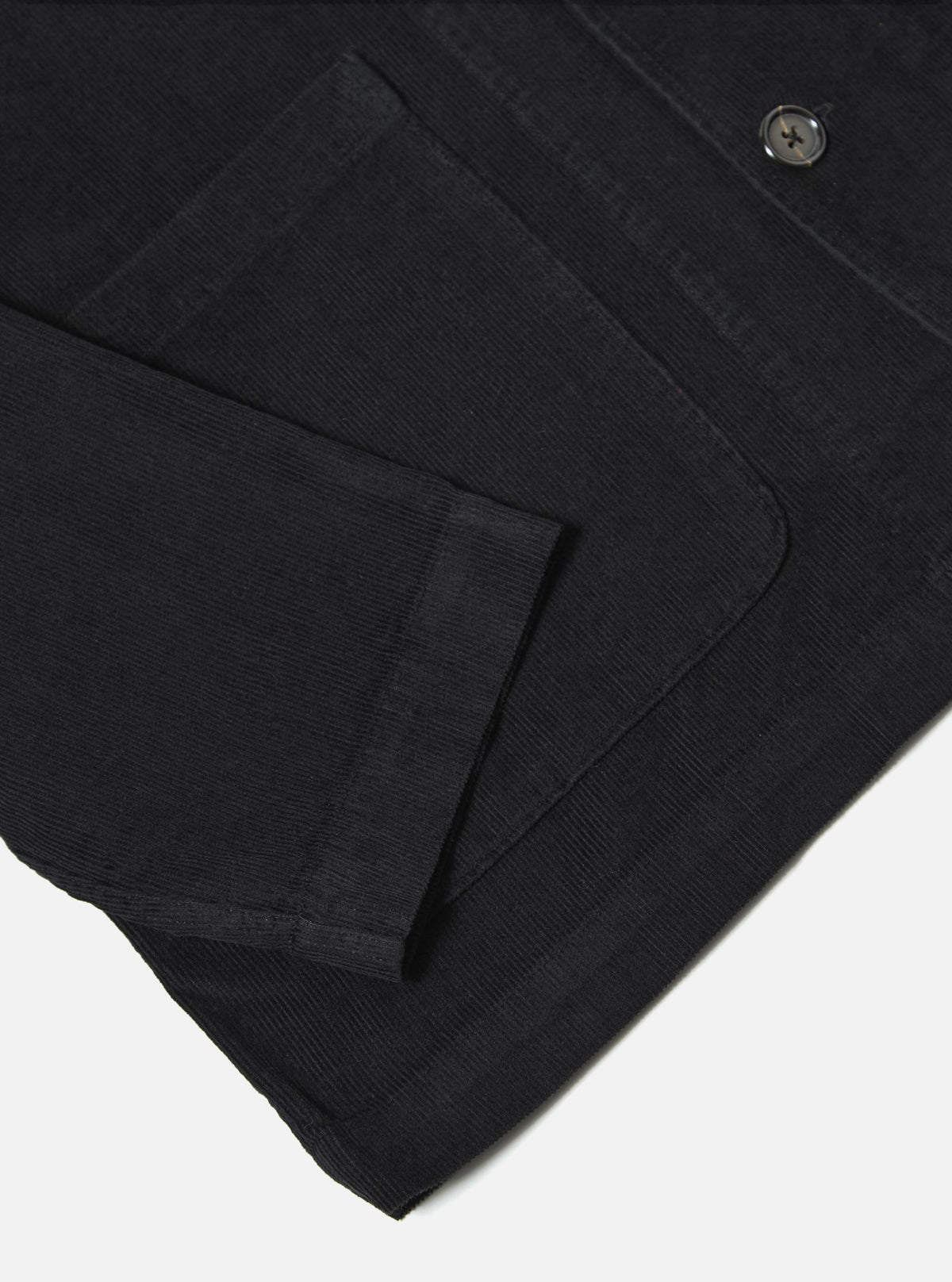 Black Fine Cord Bakers Overshirt