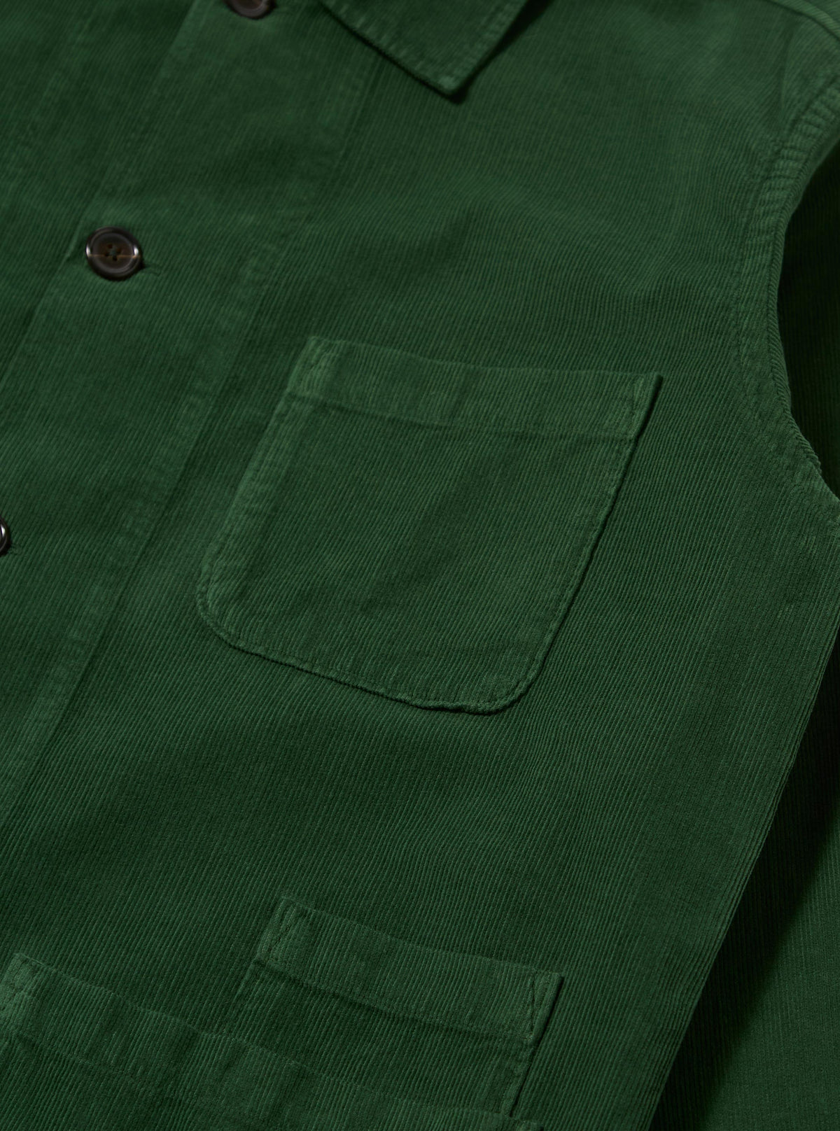 Green Fine Cord Bakers Overshirt
