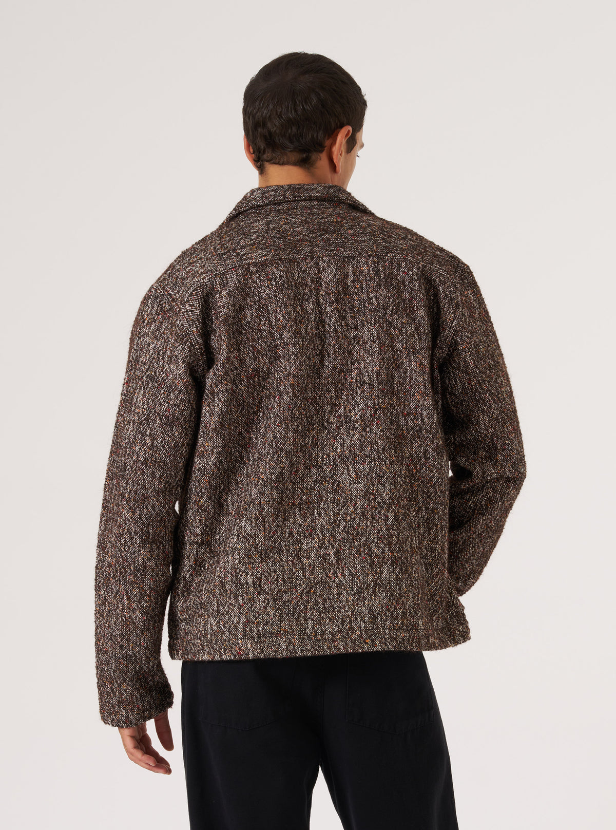 Brown Sedona Tweed Zip Shirt