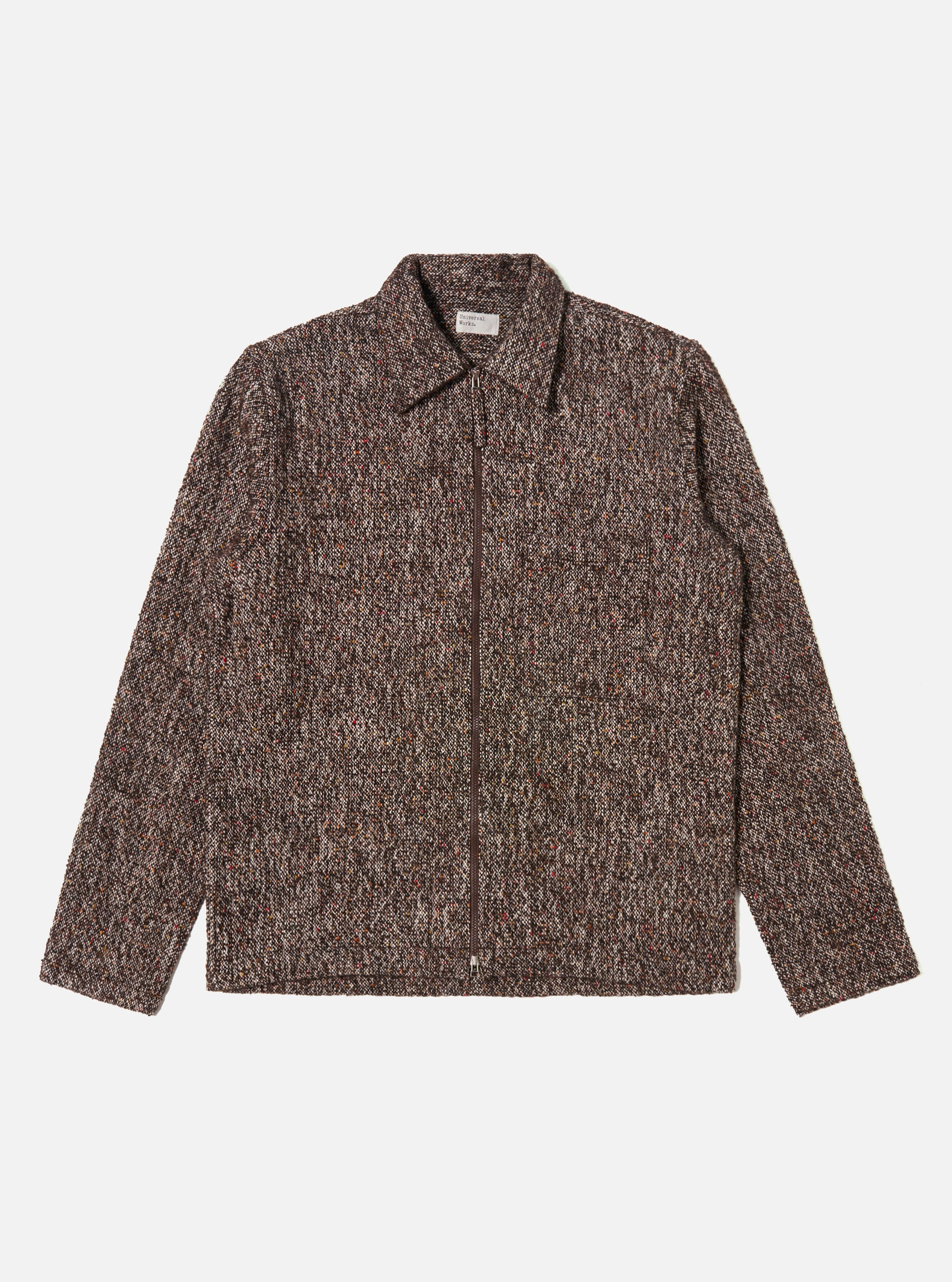 Brown Sedona Tweed Zip Shirt