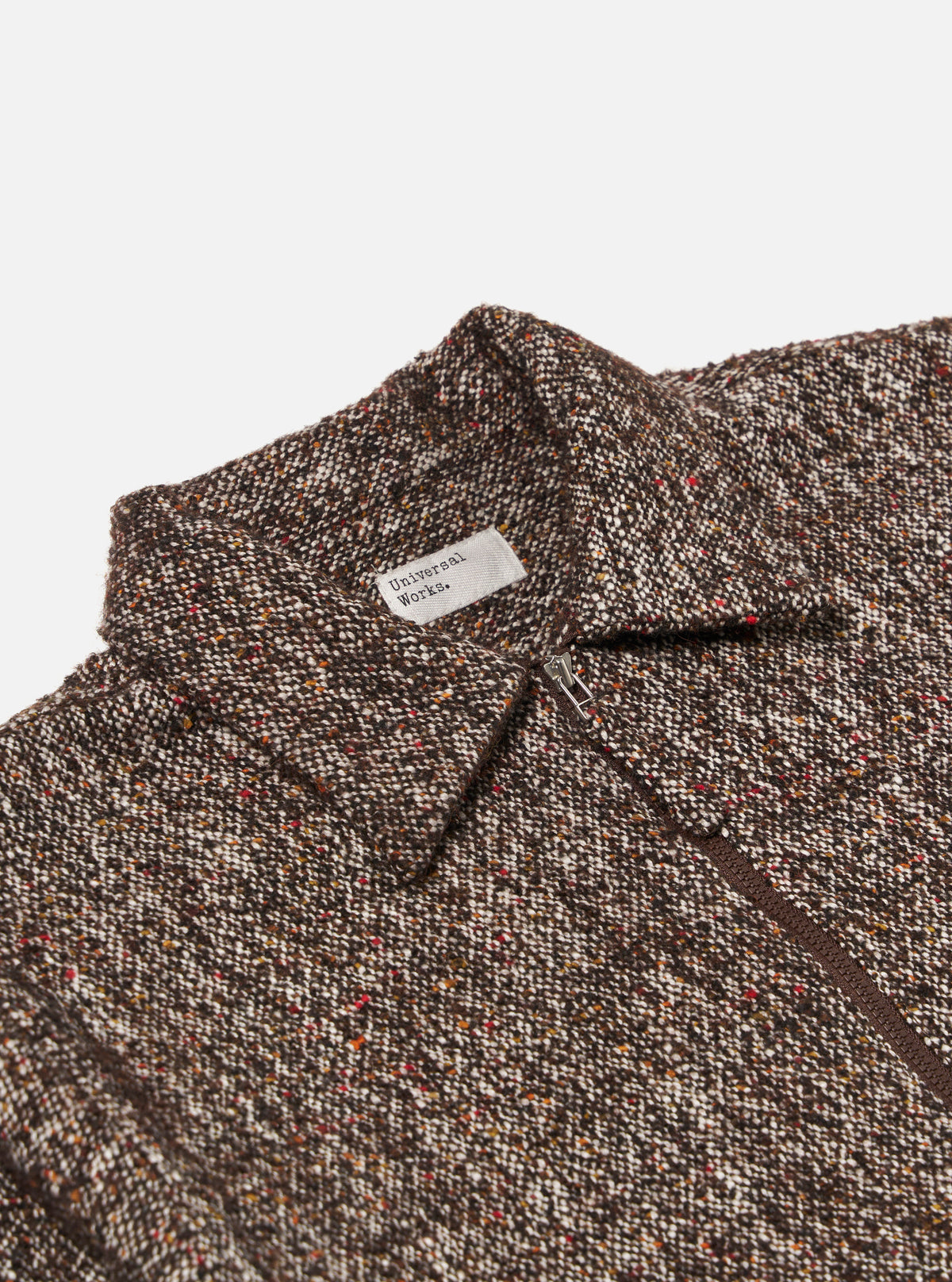 Brown Sedona Tweed Zip Shirt