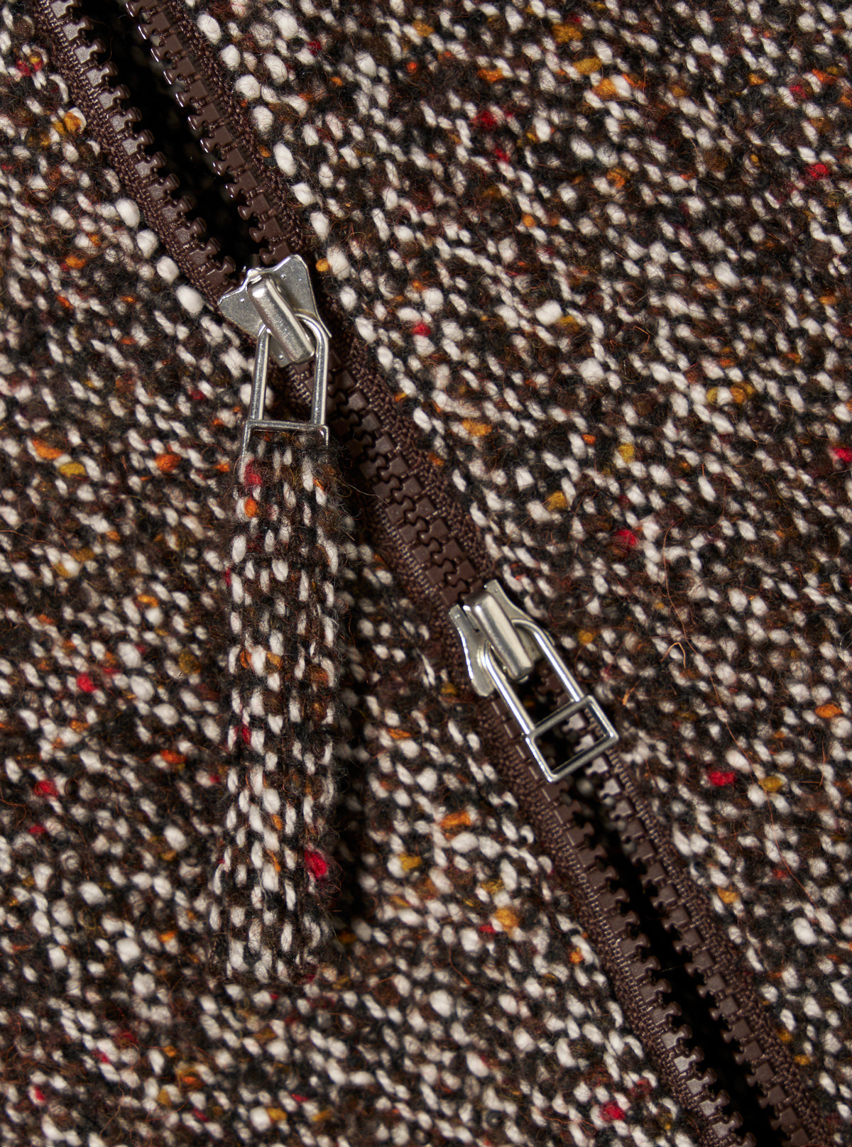 Brown Sedona Tweed Zip Shirt