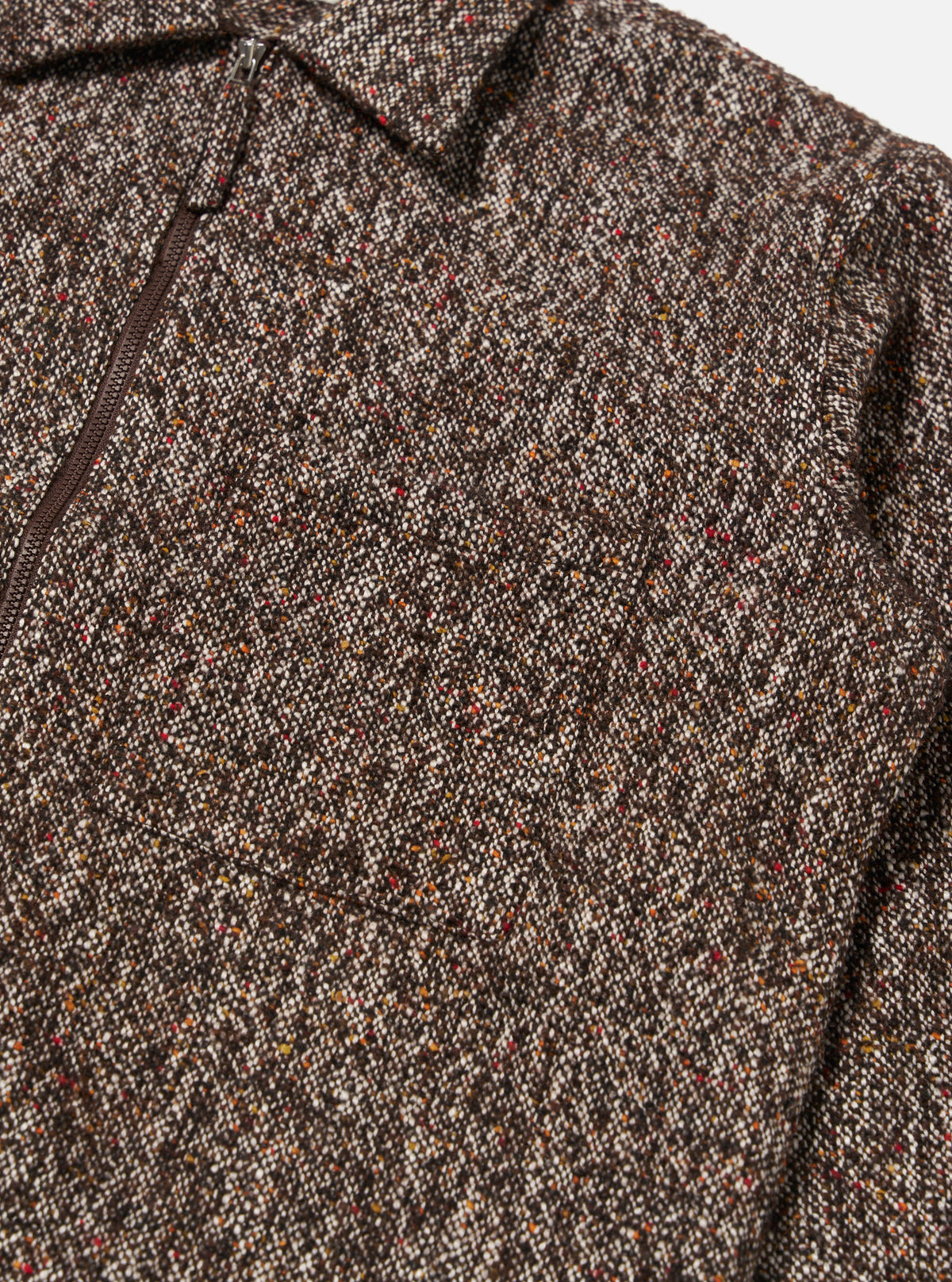 Brown Sedona Tweed Zip Shirt