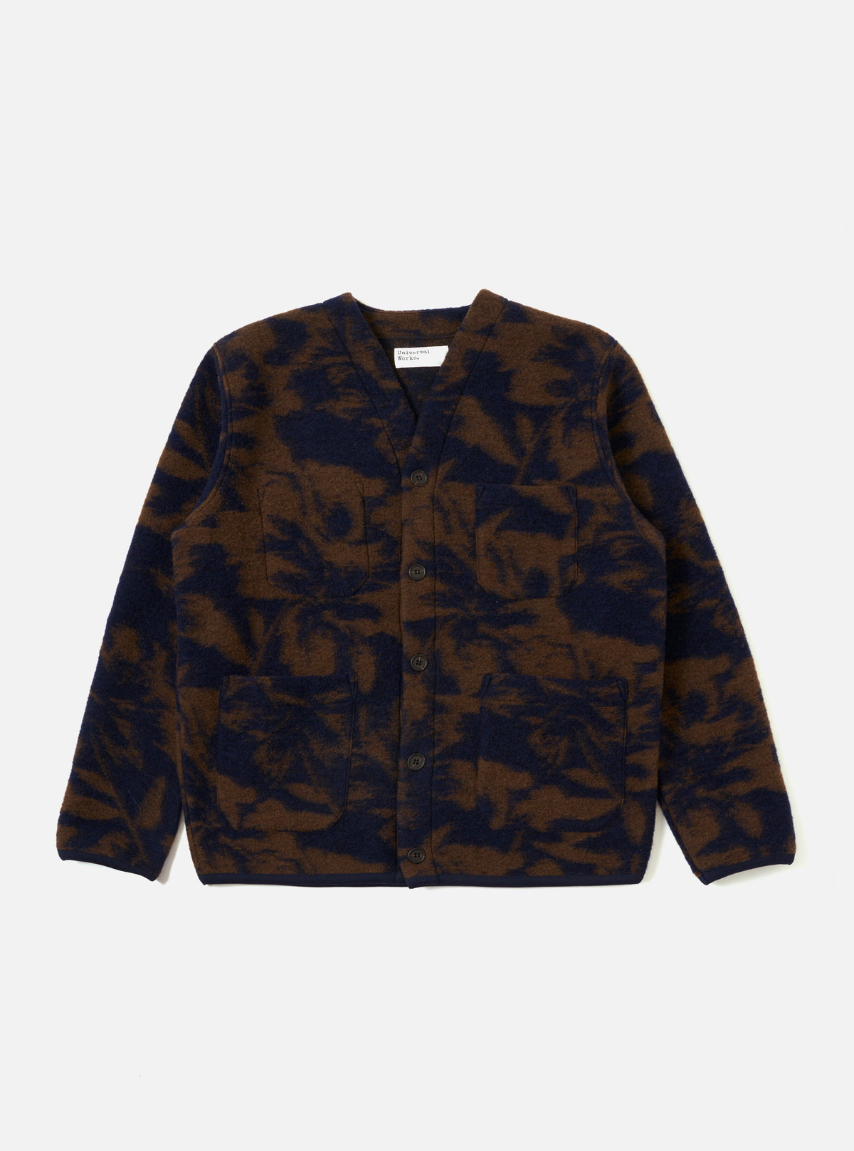 Navy/Brown Studio Fleece Cardigan