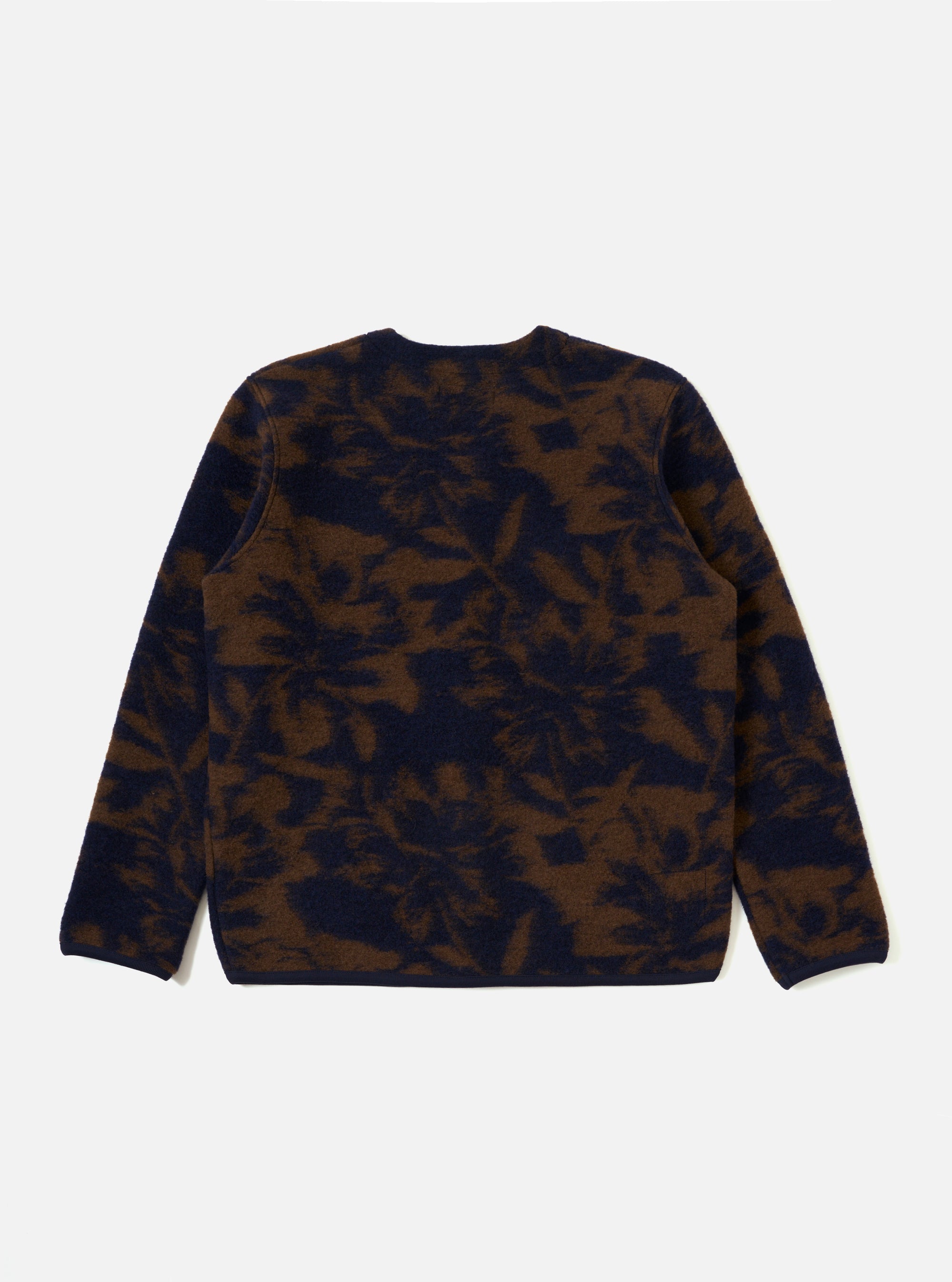 Navy/Brown Studio Fleece Cardigan