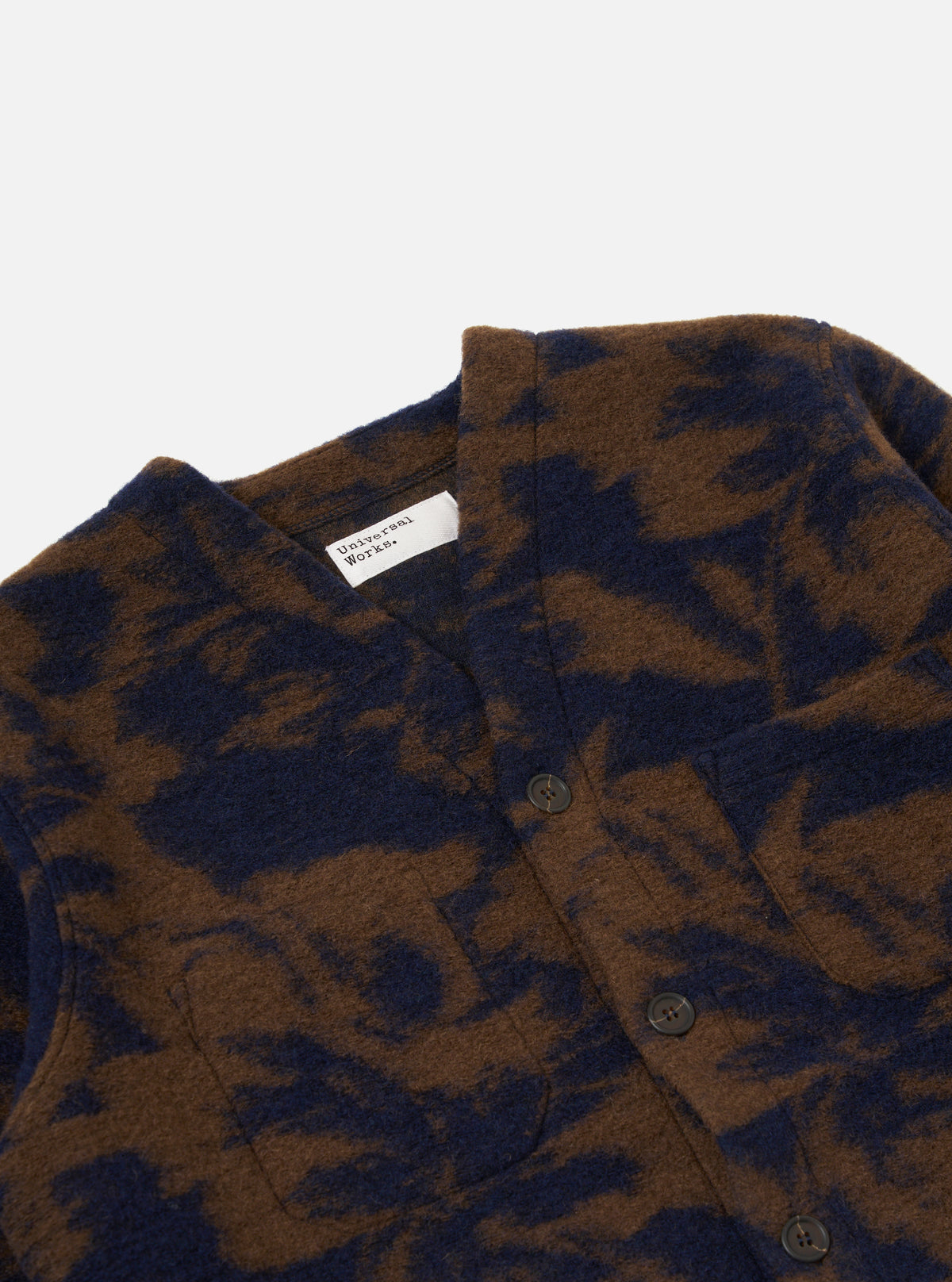 Navy/Brown Studio Fleece Cardigan