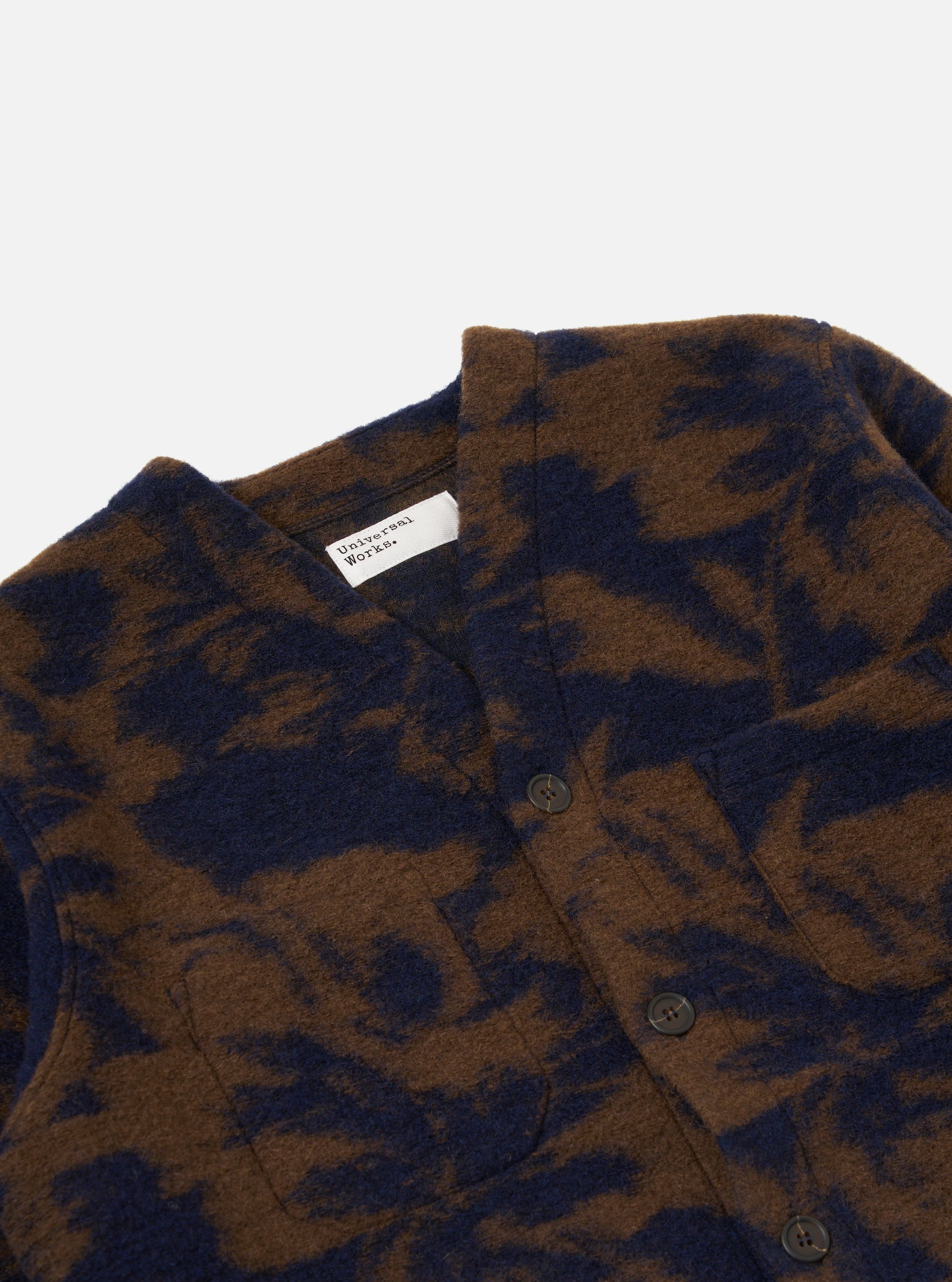 Navy/Brown Studio Fleece Cardigan