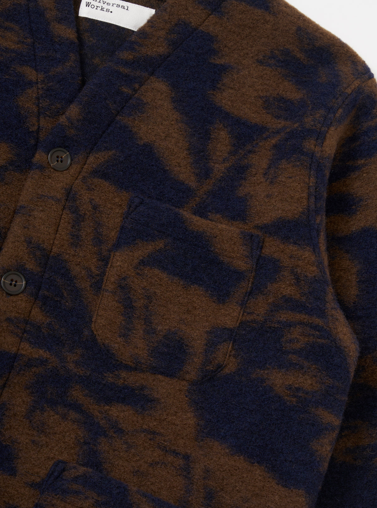 Navy/Brown Studio Fleece Cardigan