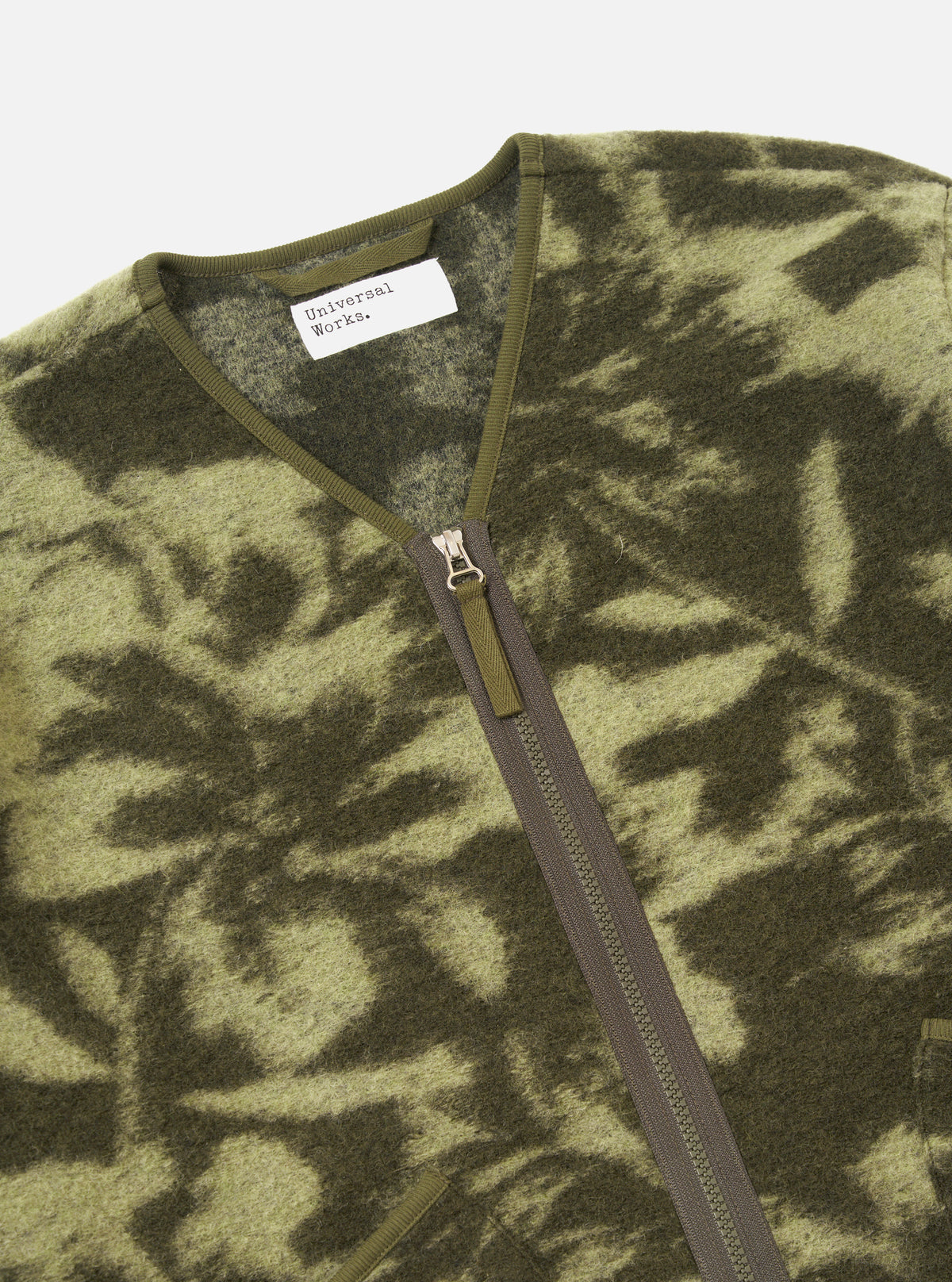 Green/Pale Green Studio Fleece Zip Liner Jacket