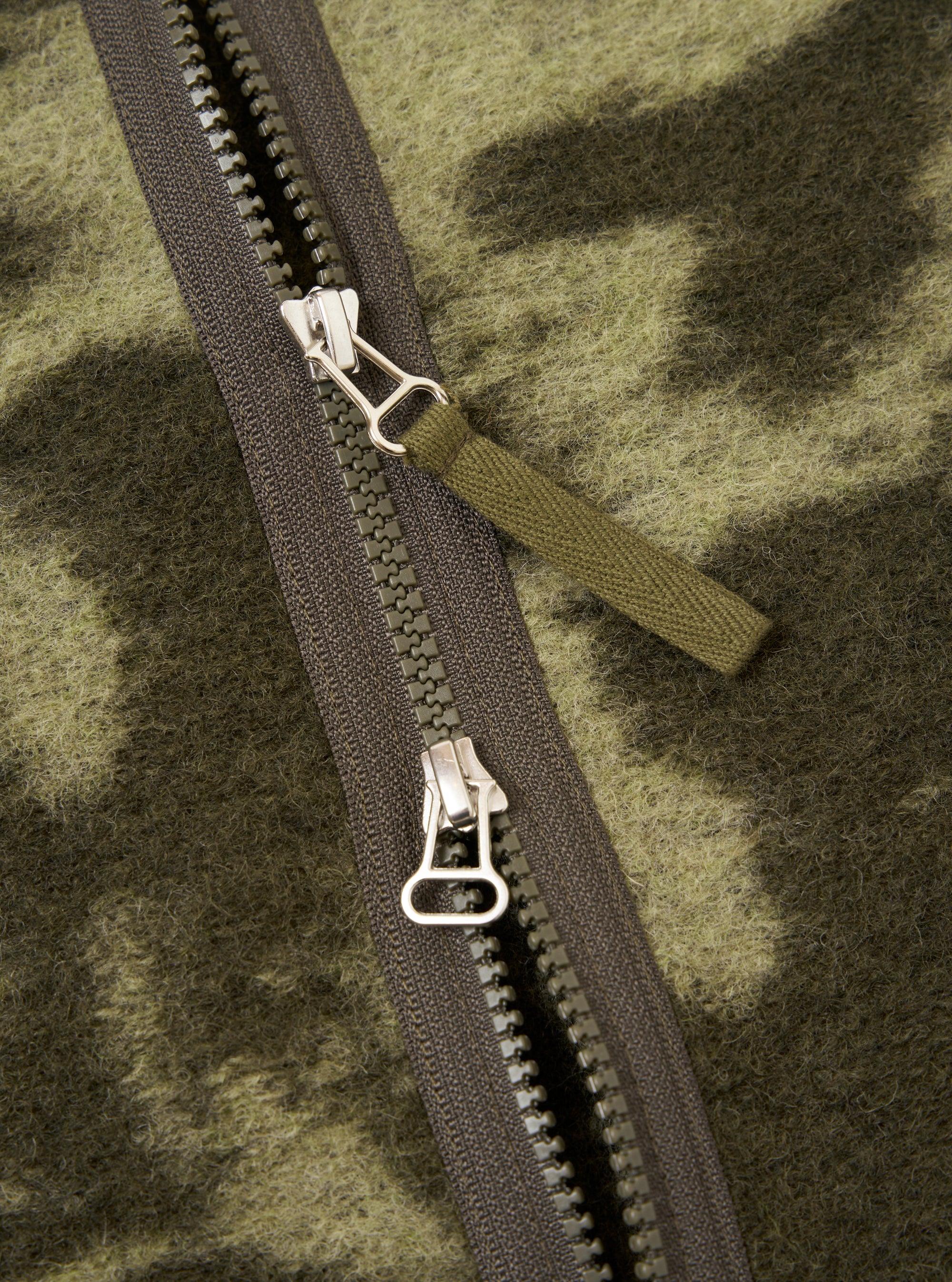 Green/Pale Green Studio Fleece Zip Liner Jacket