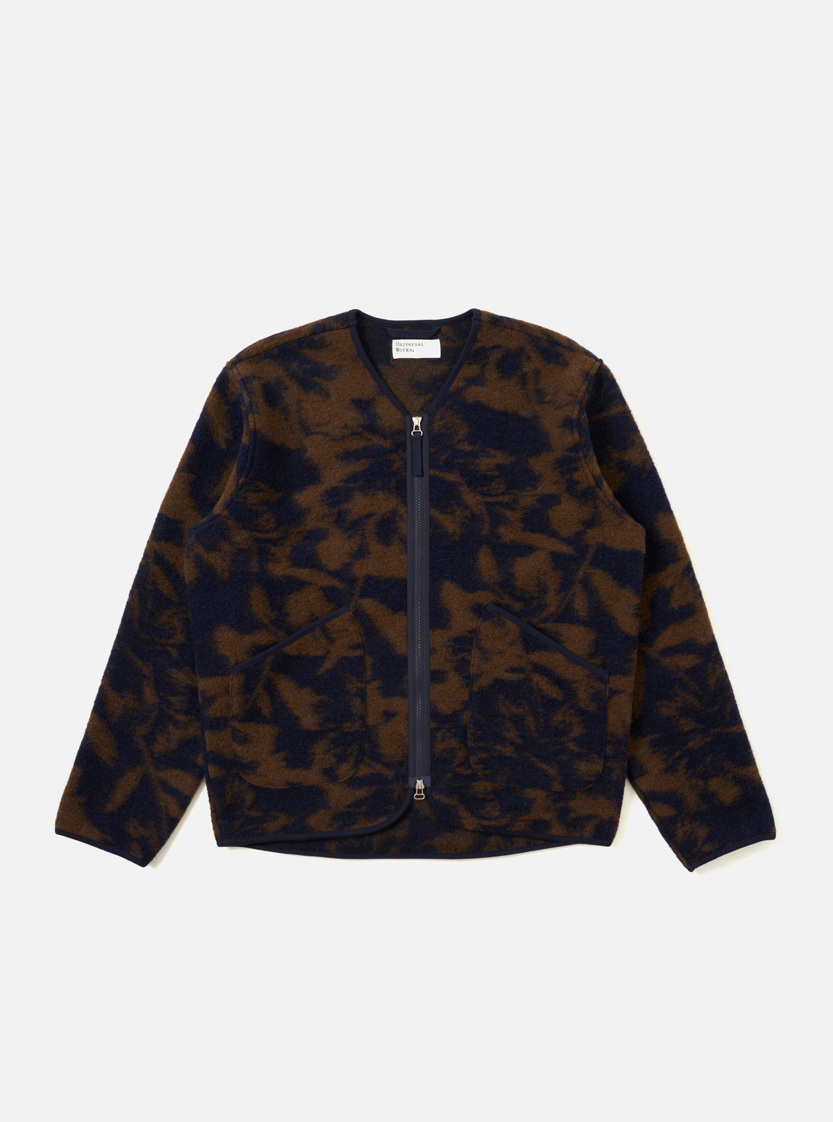 Navy/Brown Studio Fleece Zip Liner Jacket