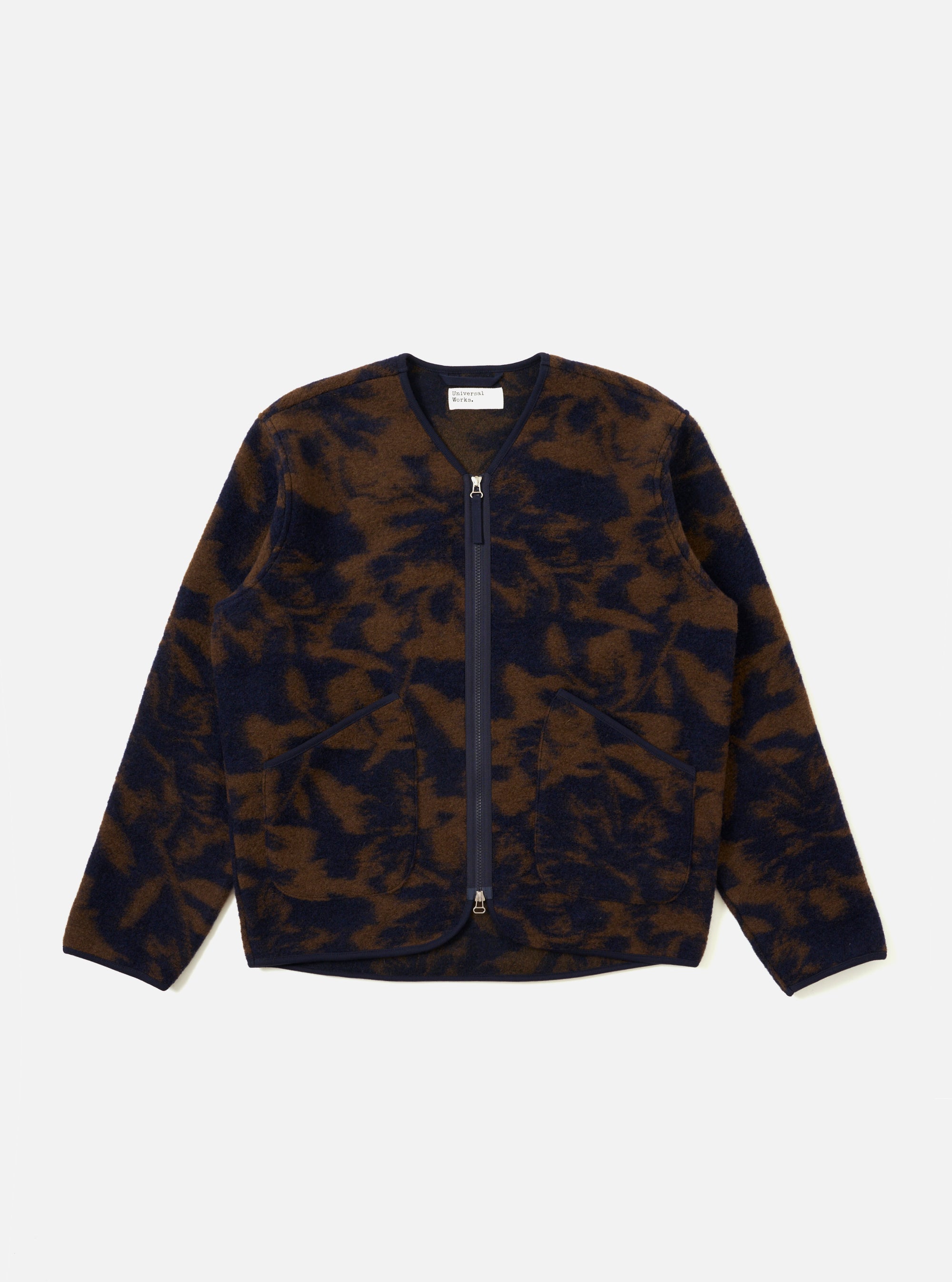 Navy/Brown Studio Fleece Zip Liner Jacket