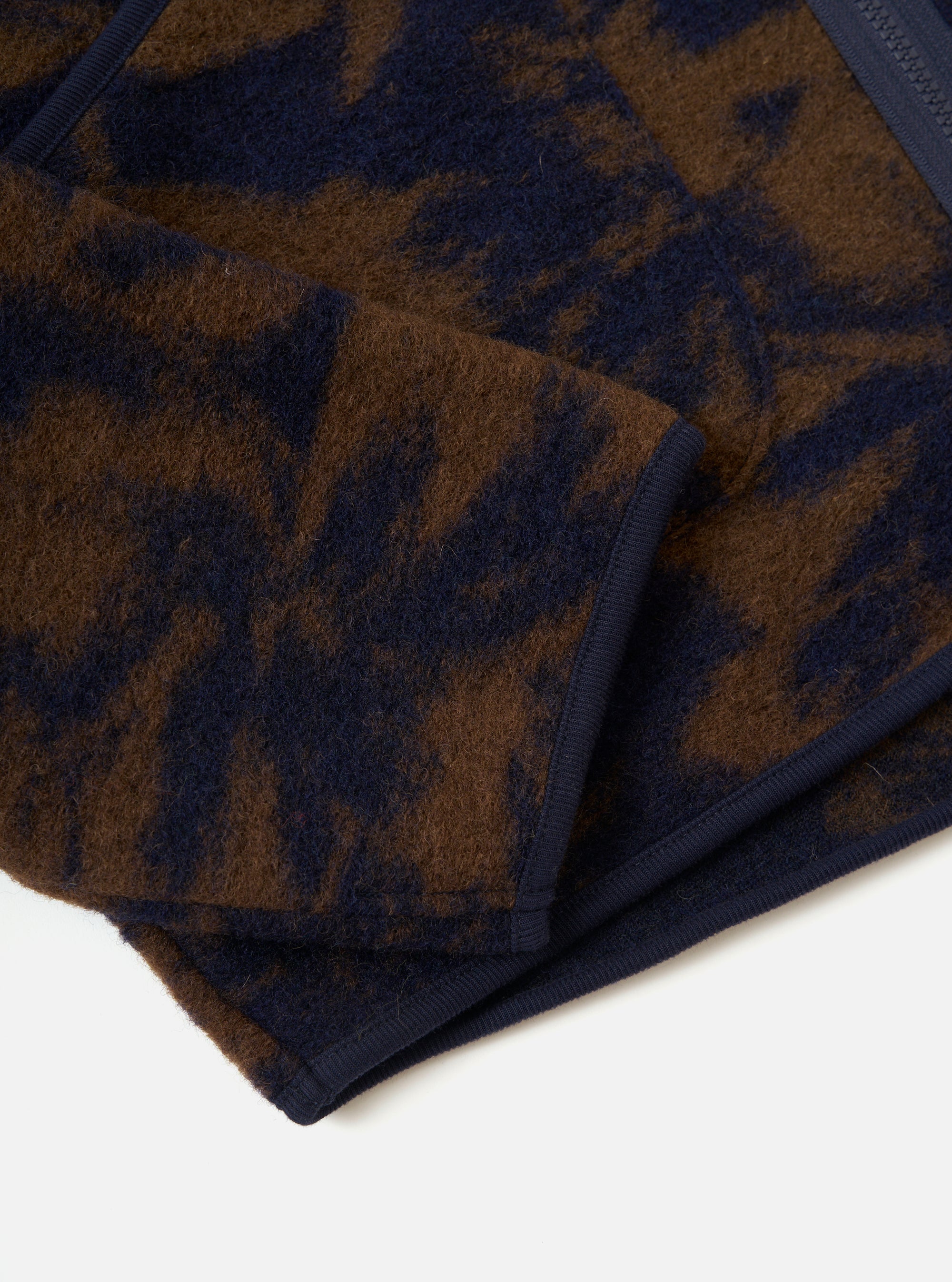 Navy/Brown Studio Fleece Zip Liner Jacket