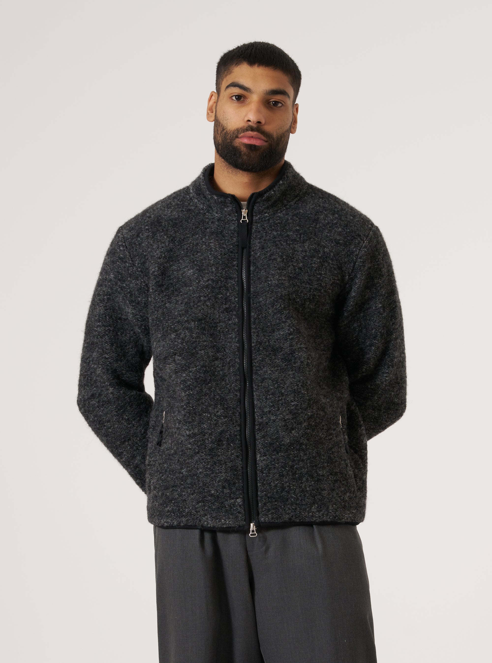 Black Six Wool Fleece Climbing Jacket