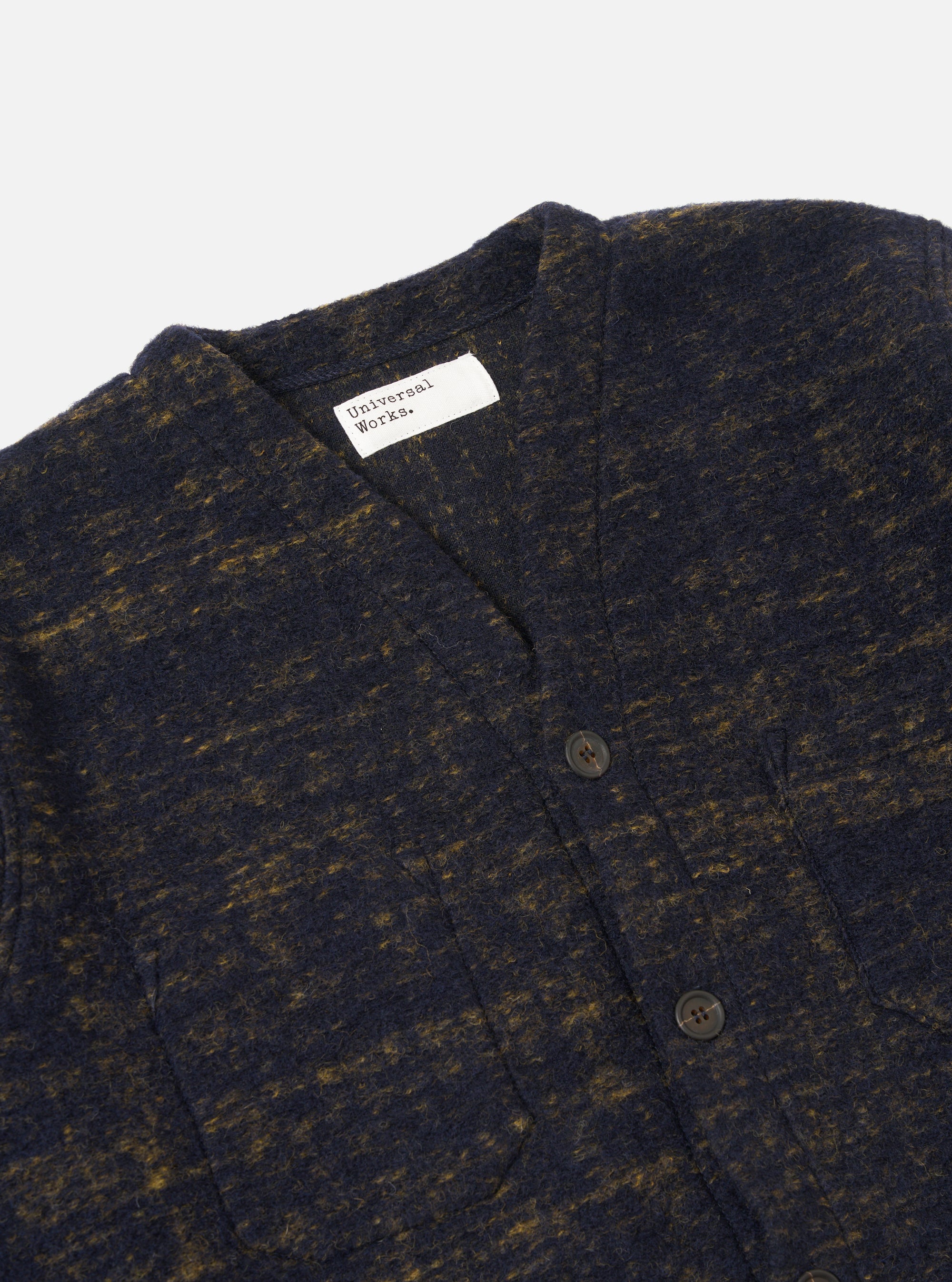 Navy Marble Fleece Cardigan