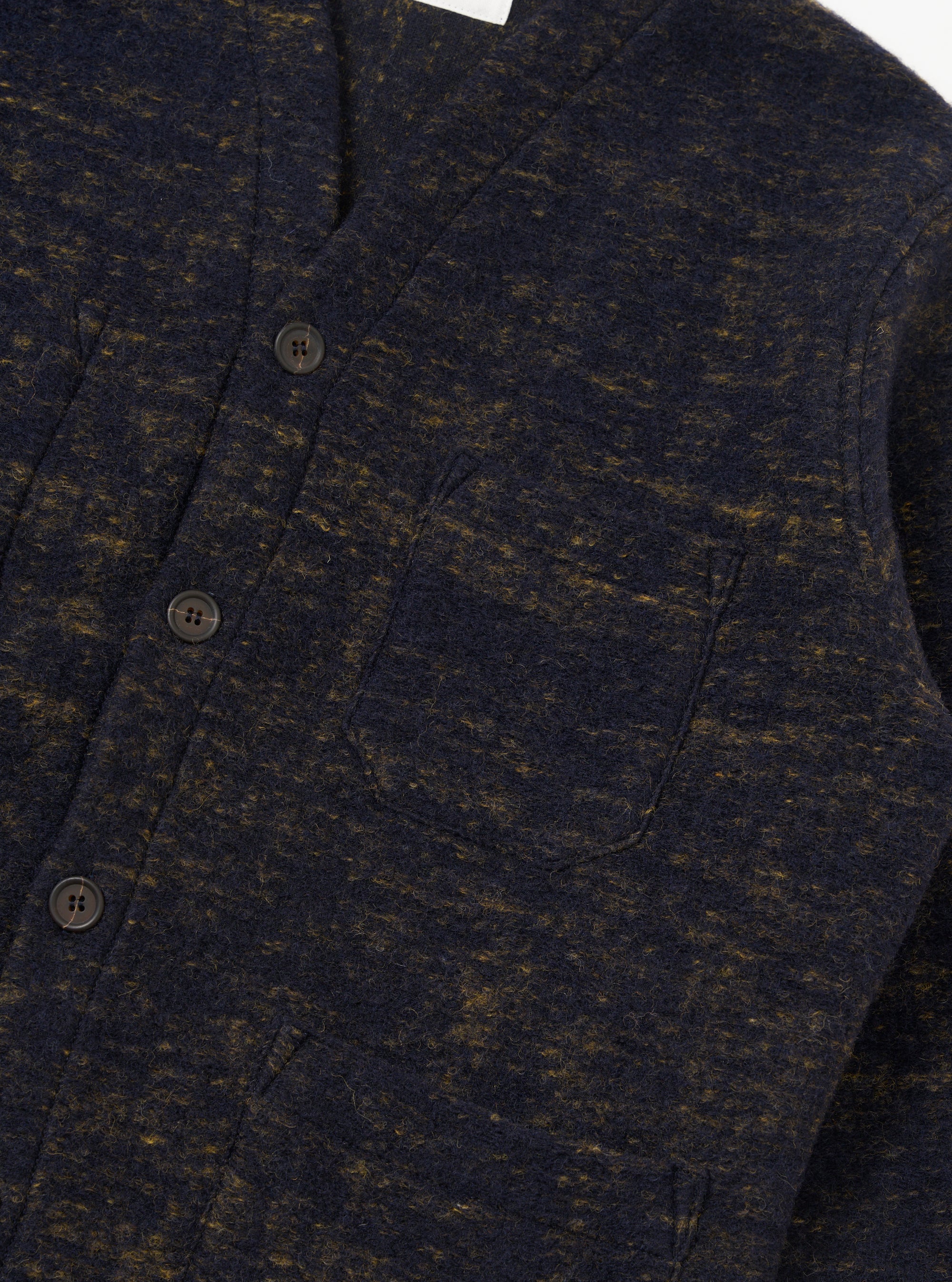 Navy Marble Fleece Cardigan