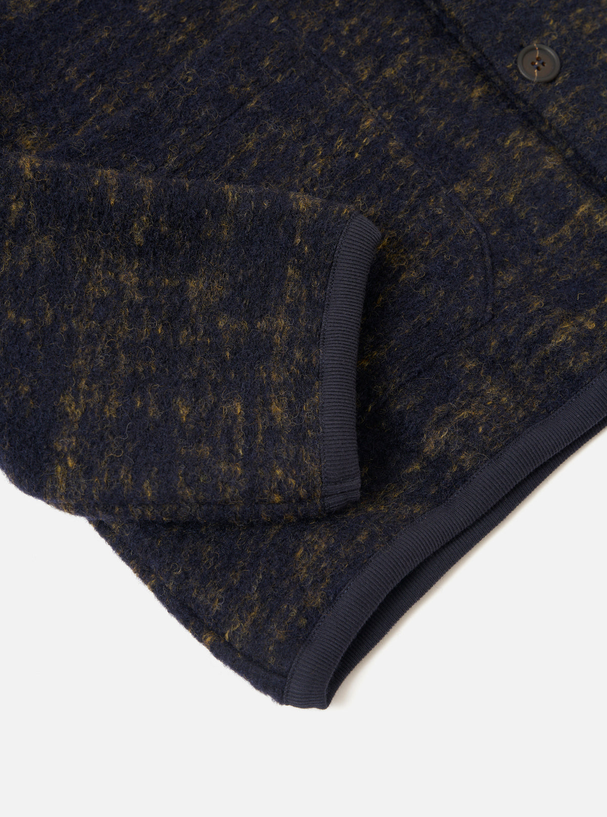 Navy Marble Fleece Cardigan