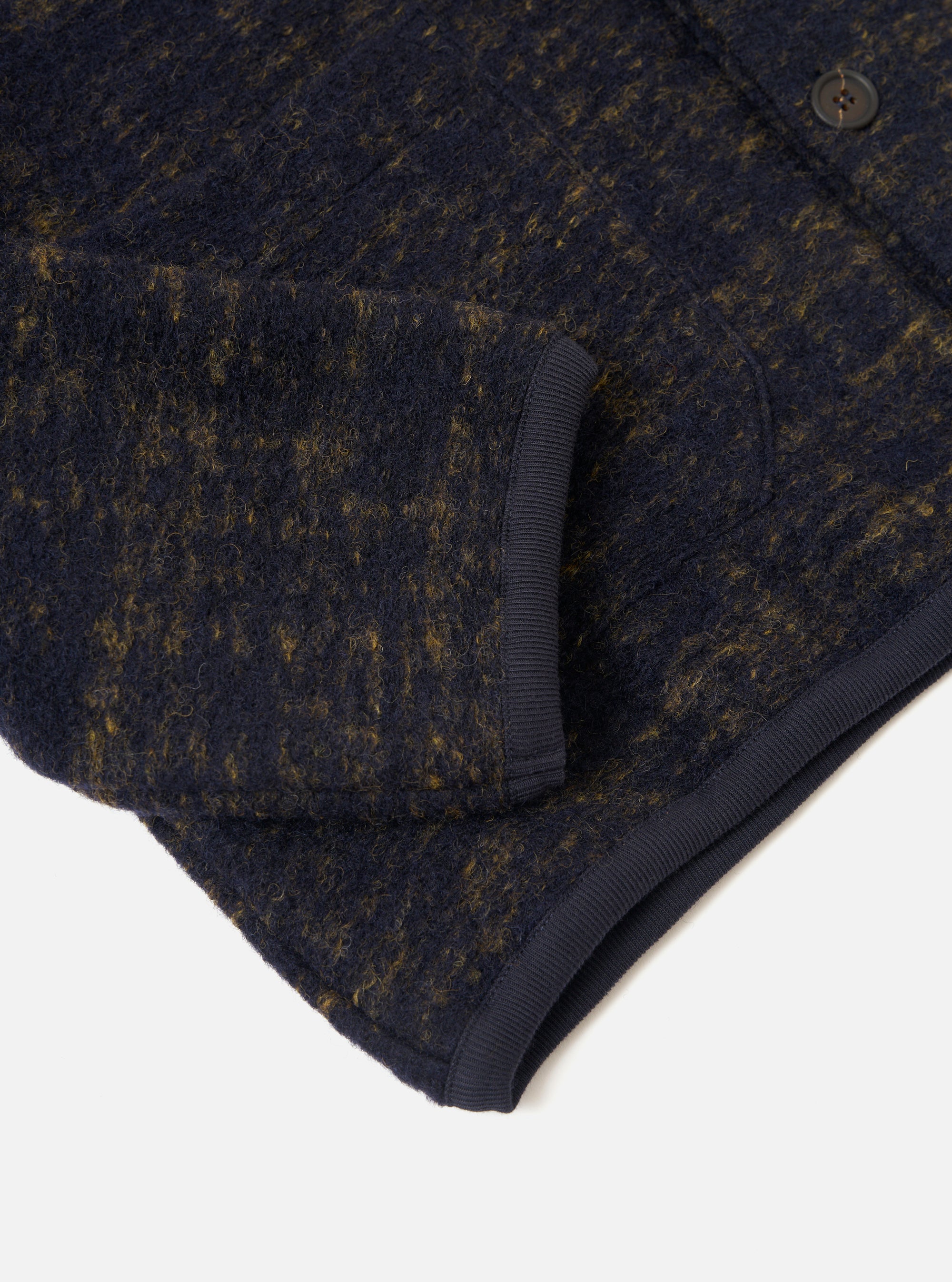 Navy Marble Fleece Cardigan