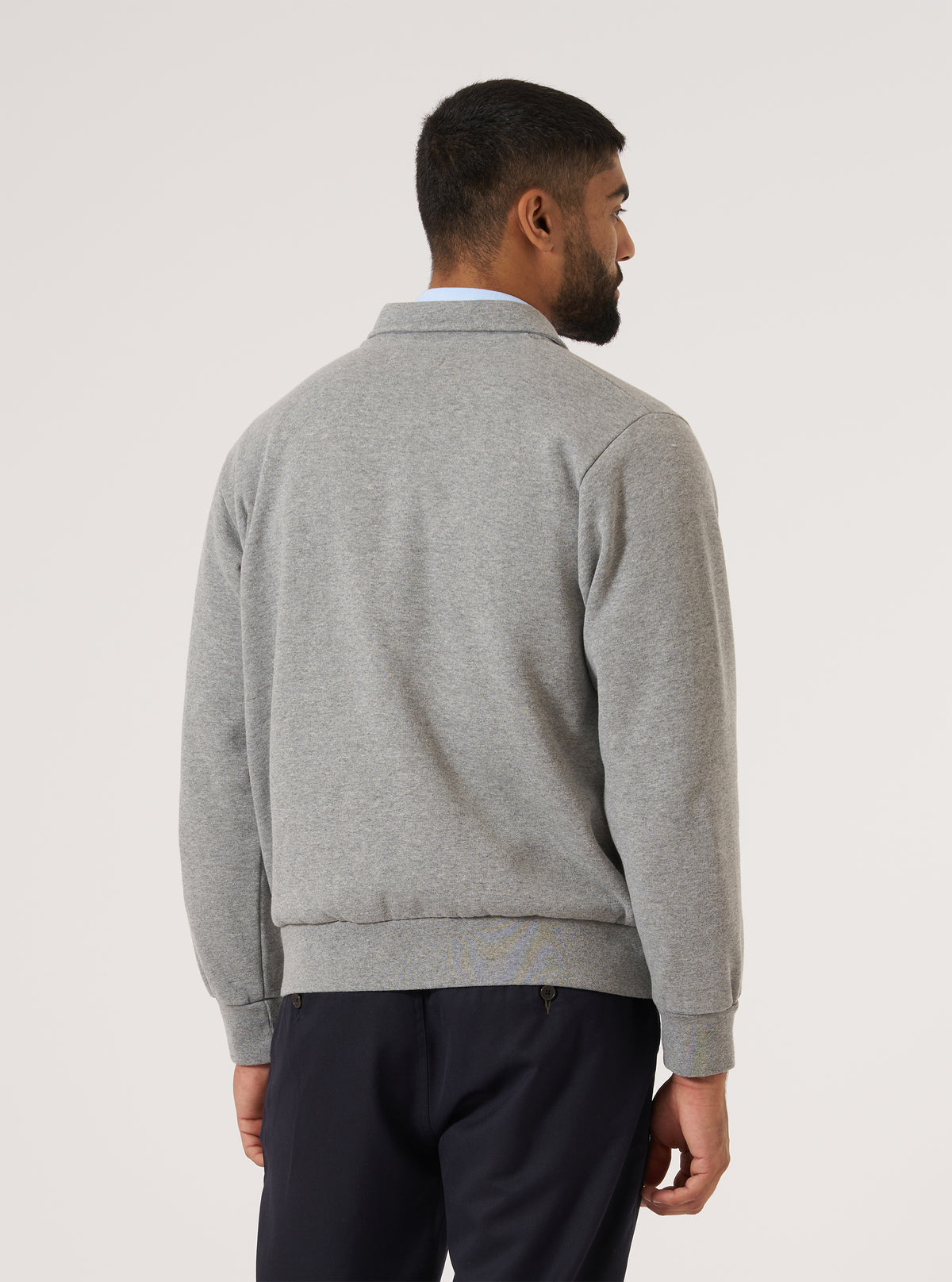 Grey Marl Recycled Cotton Blend Jersey Tyler Jacket