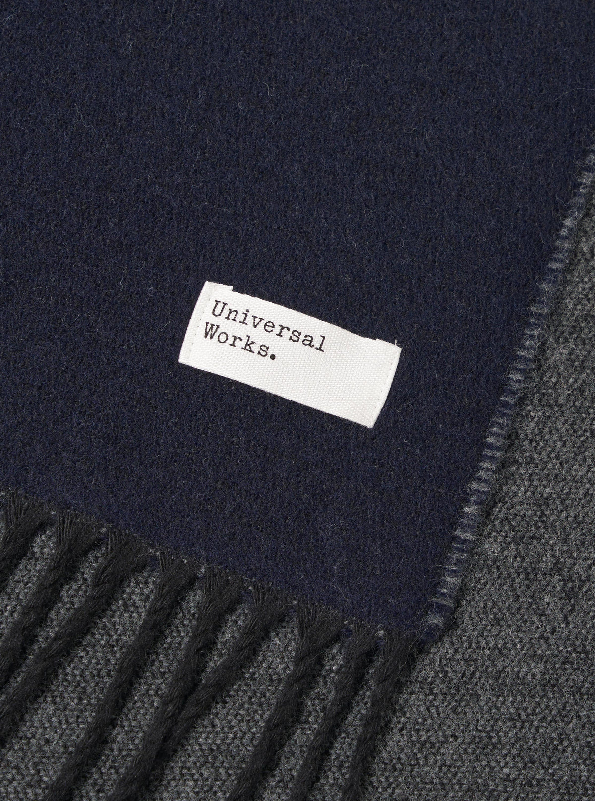 Navy/Mid Grey Double Sided Scarf