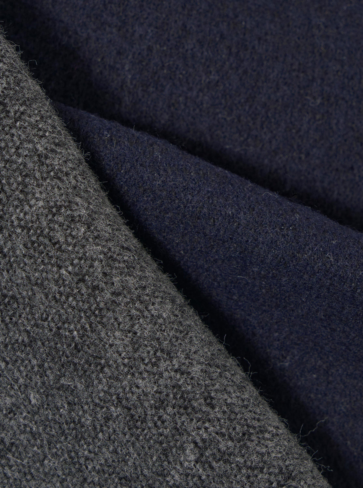Navy/Mid Grey Double Sided Scarf