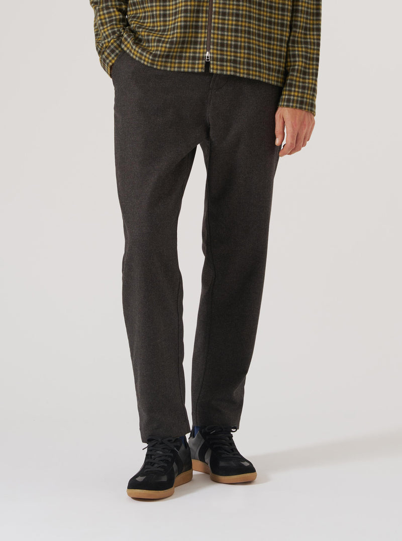 Brown Upcycled Italian Tweed Military Chino