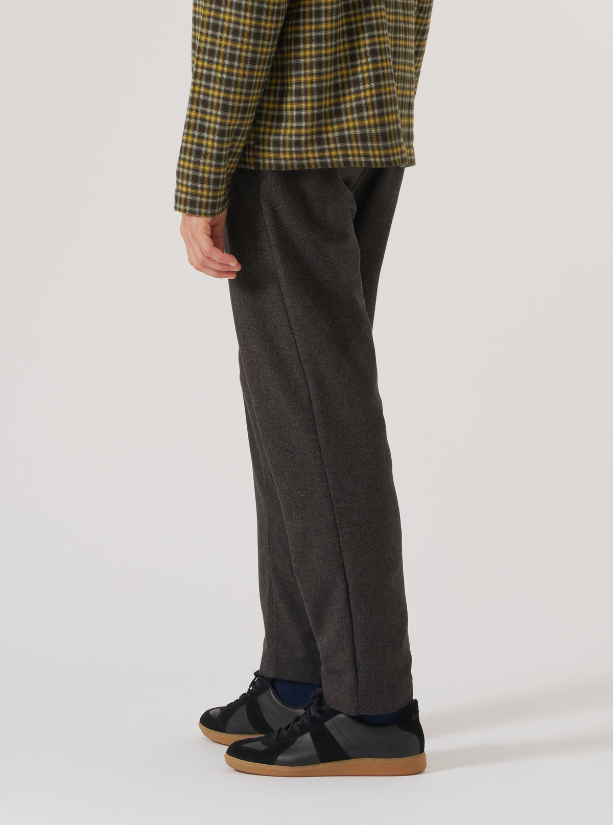Brown Upcycled Italian Tweed Military Chino
