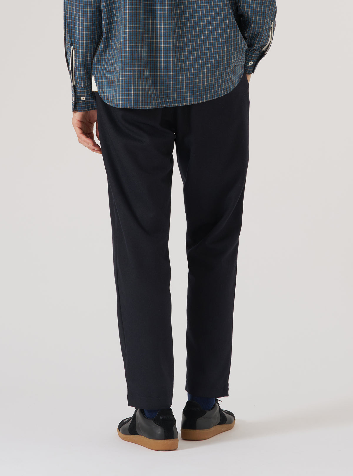 Dark Navy Upcycled Italian Tweed Military Chino