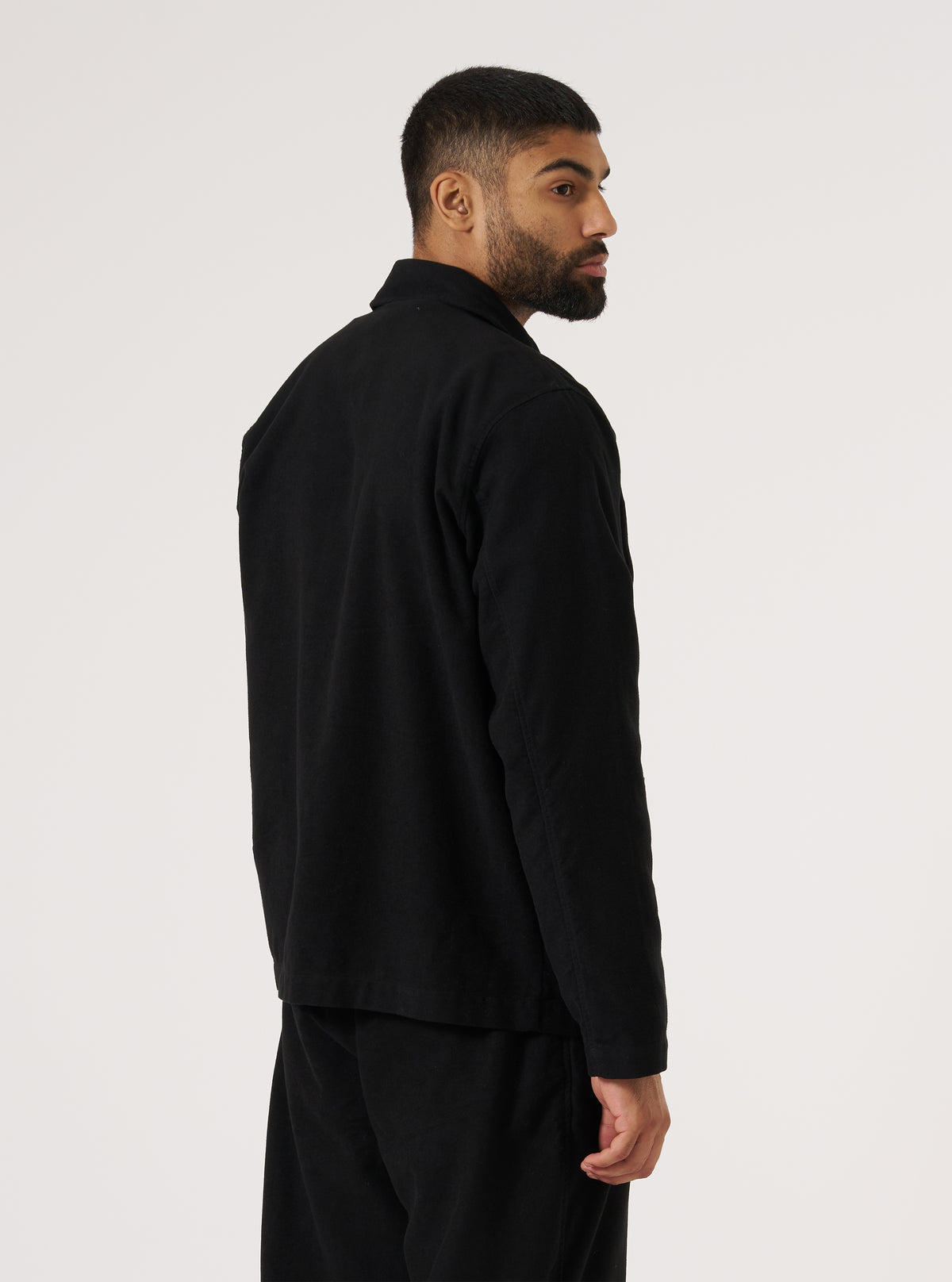 Black Comfort Moleskin Field Jacket