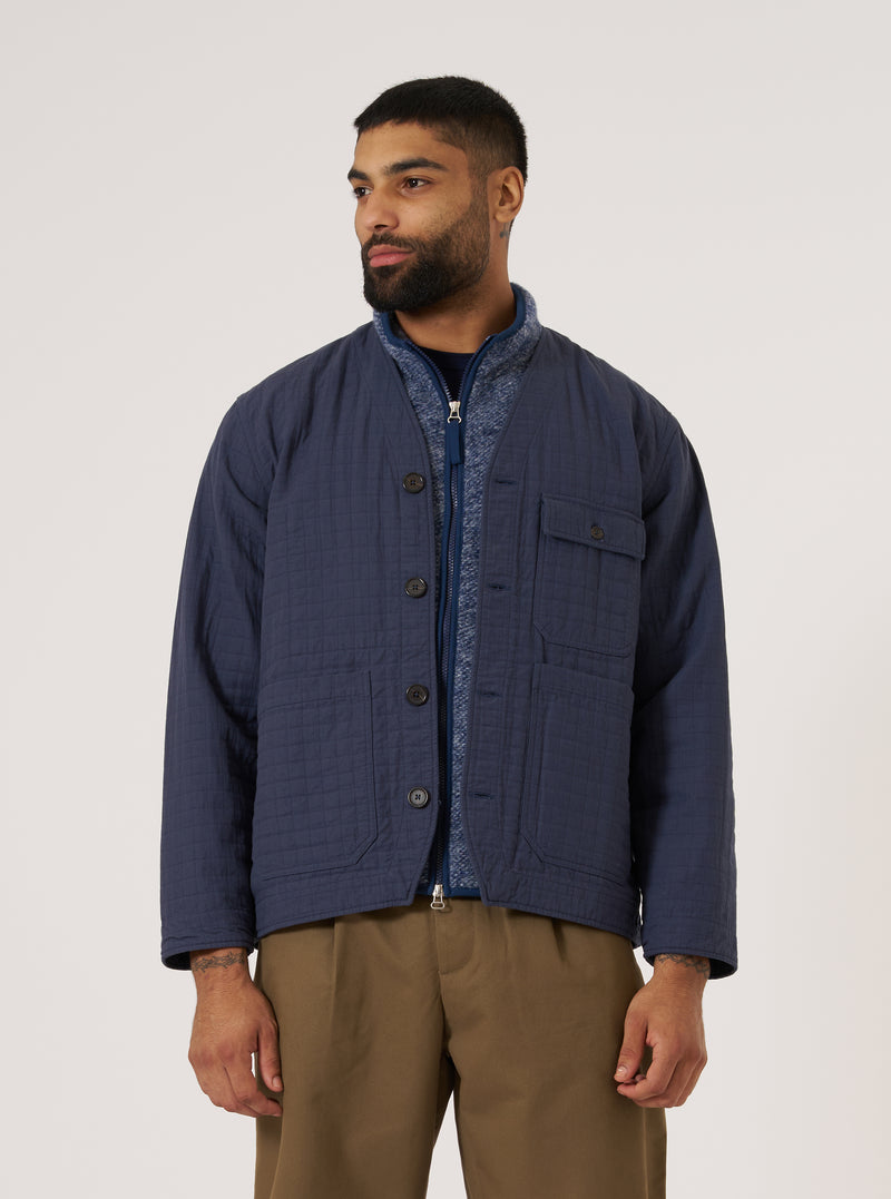 Navy Rahim Cotton Cabin Jacket