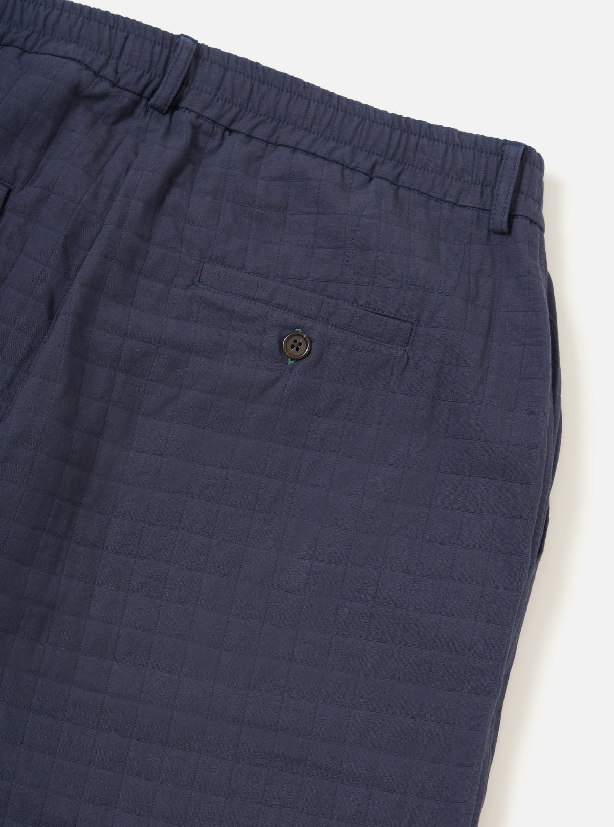 Navy Rahim Cotton Oxford Pant