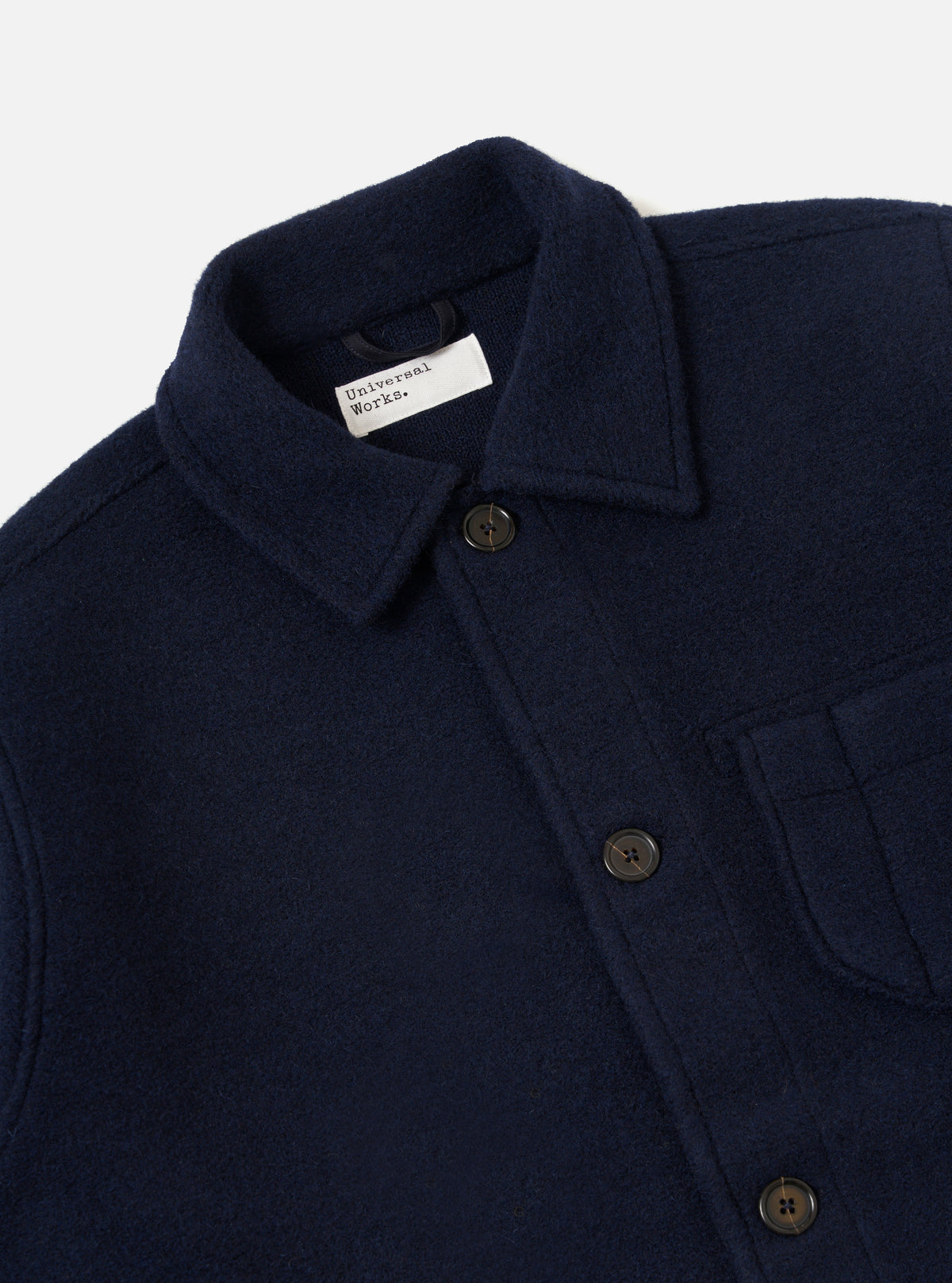 Navy Techno Melton Plain Field Jacket