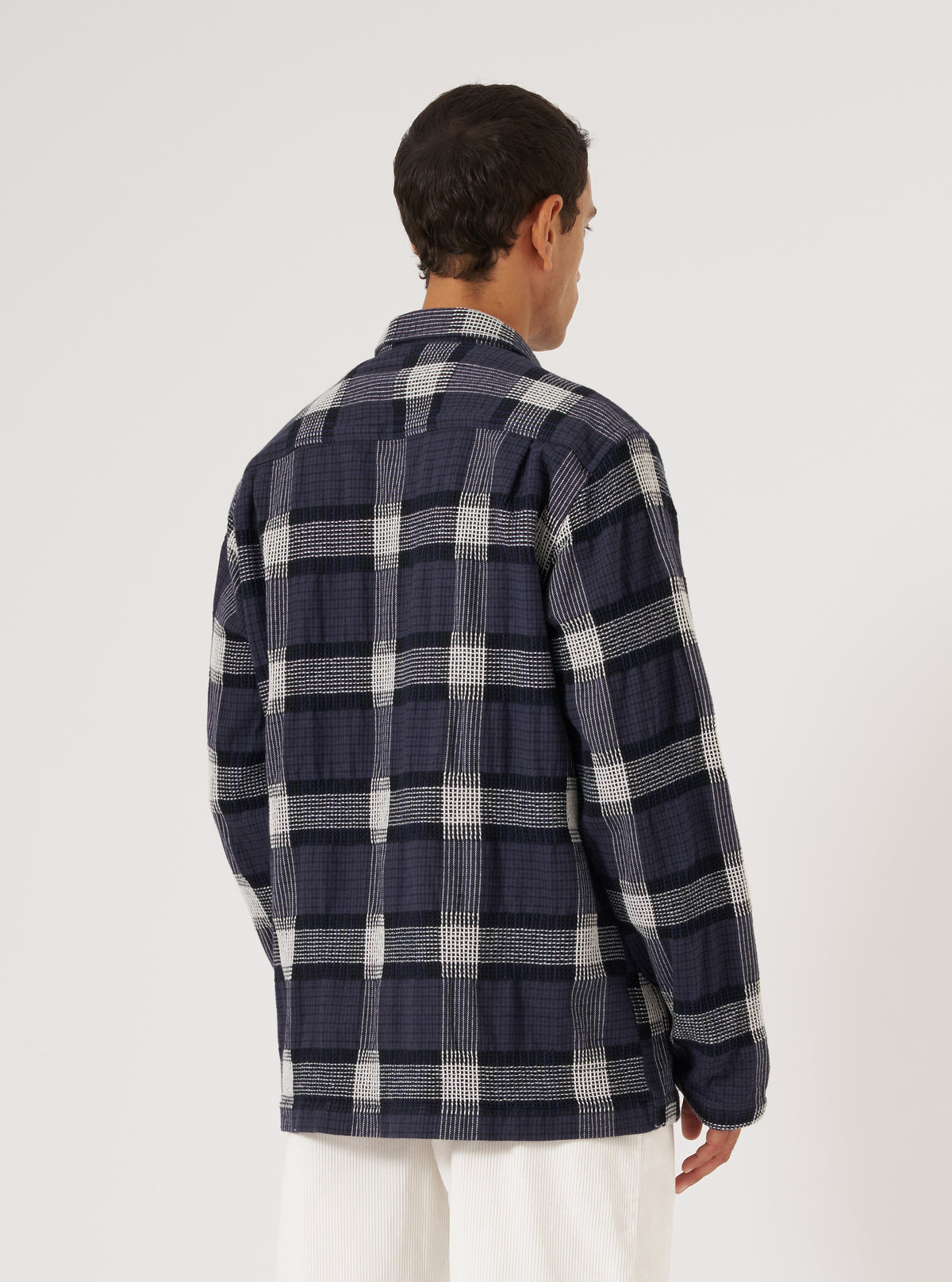 Charcoal Polka Check Easy Overshirt