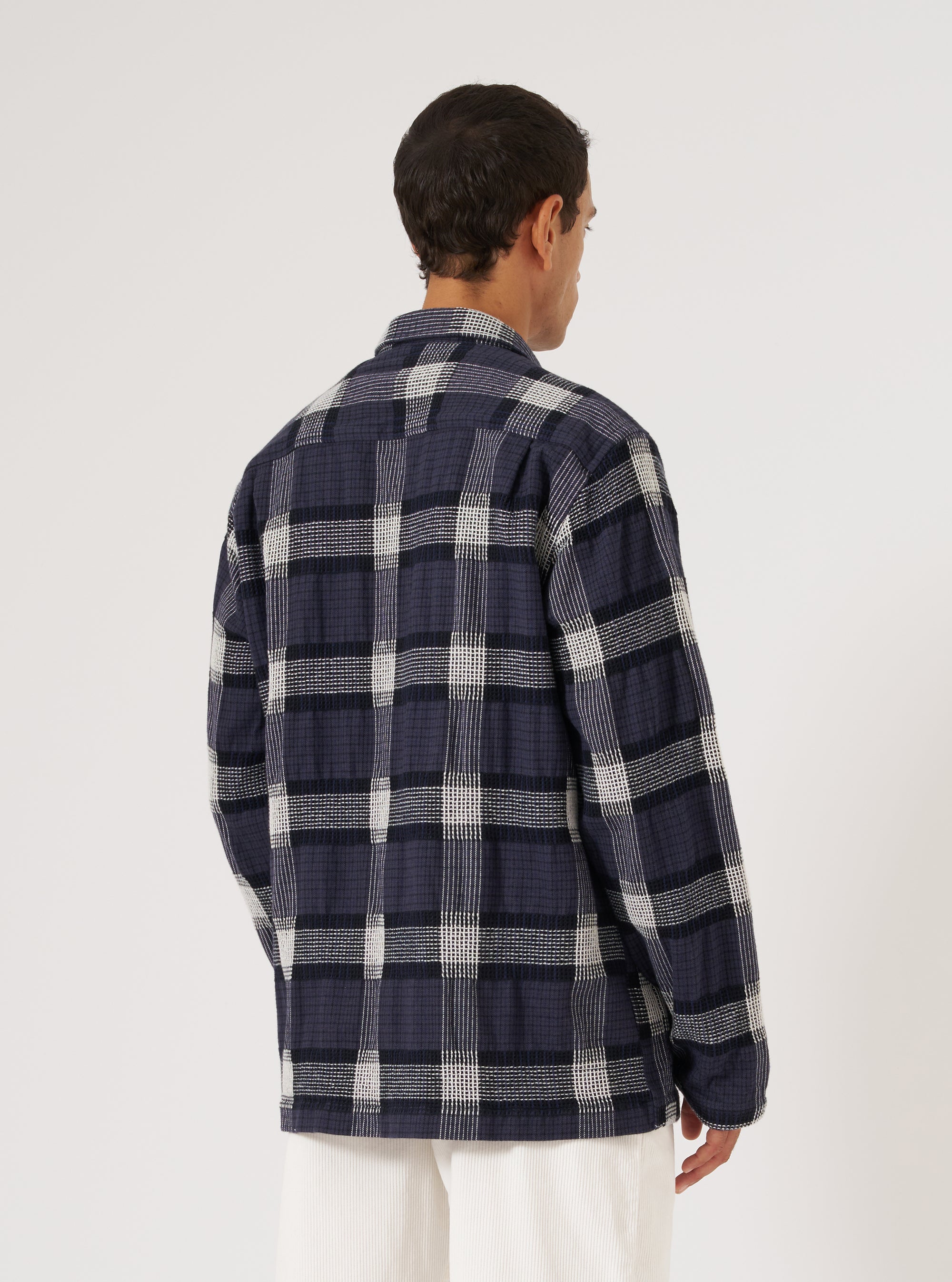 Charcoal Polka Check Easy Overshirt