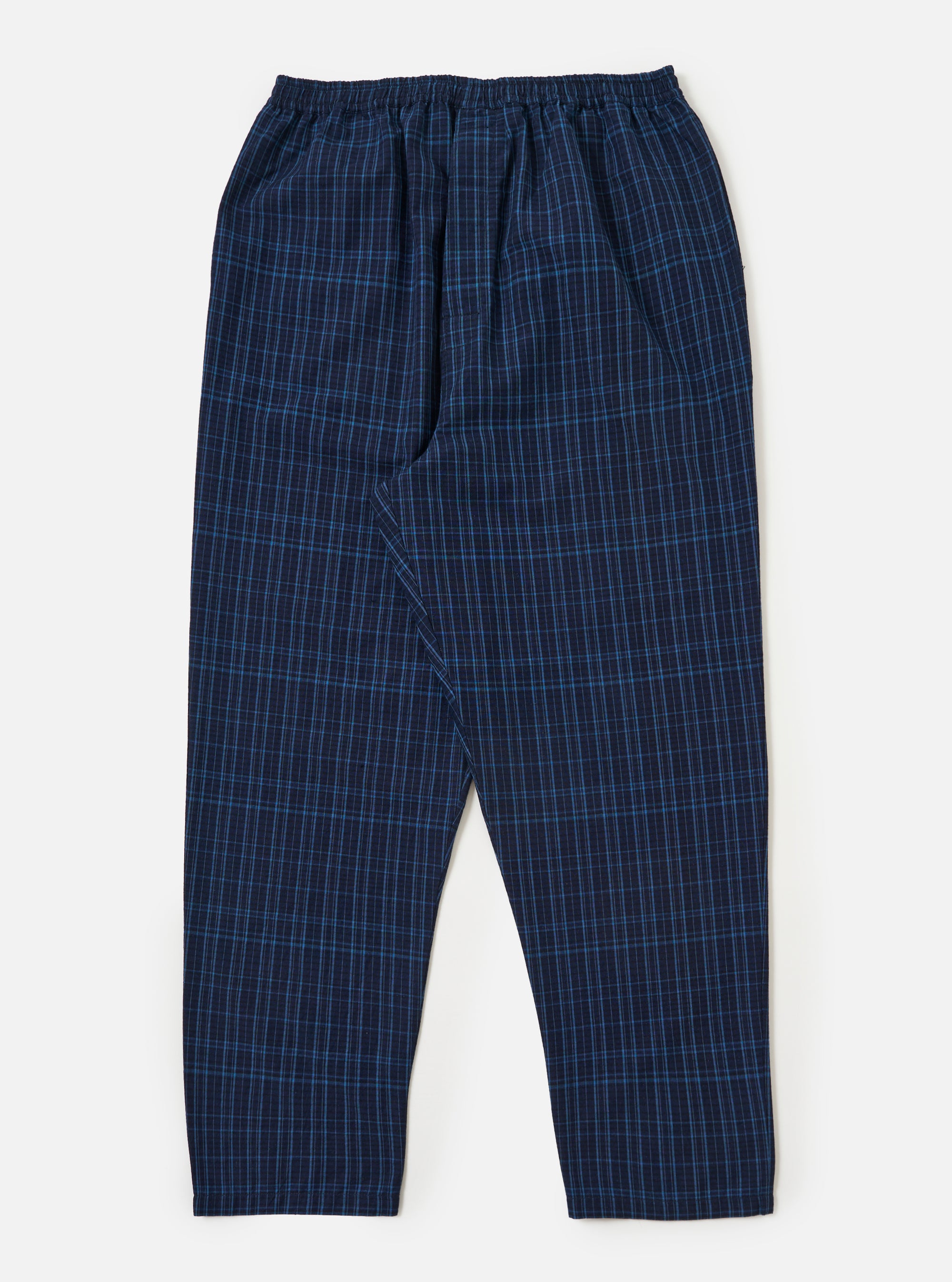 Indigo Plaid Long Pyjama Set
