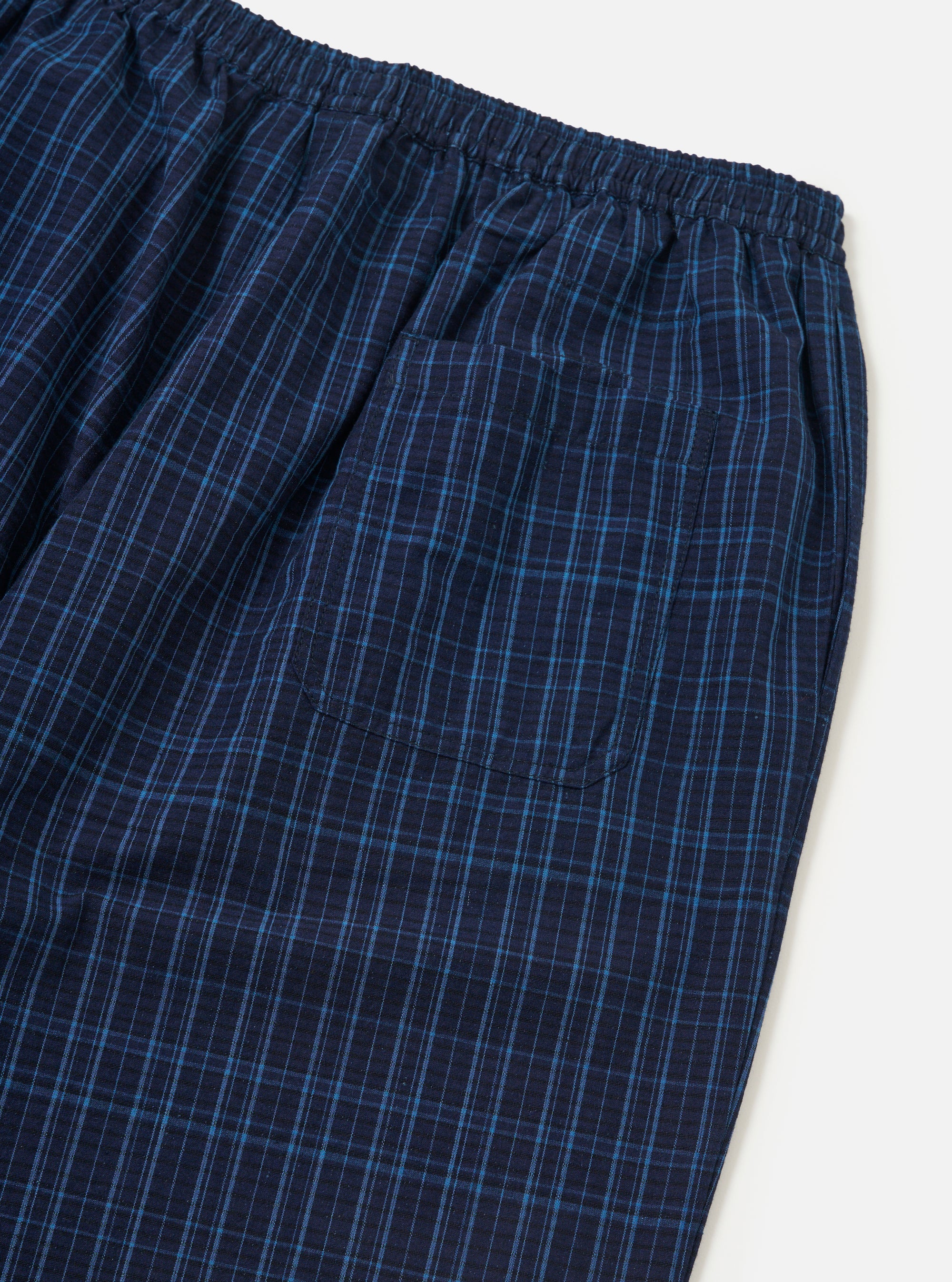 Indigo Plaid Long Pyjama Set