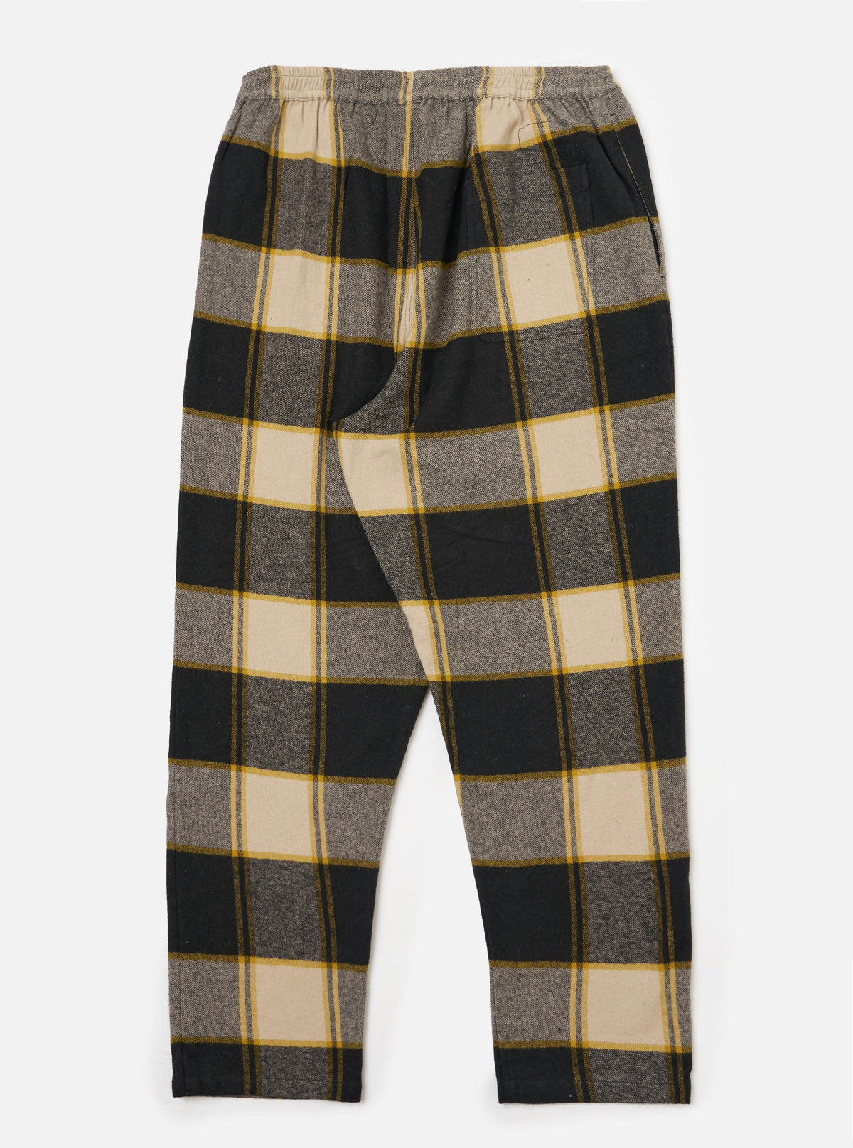 Black/Sand Brushed Big Check Long Pyjama Set