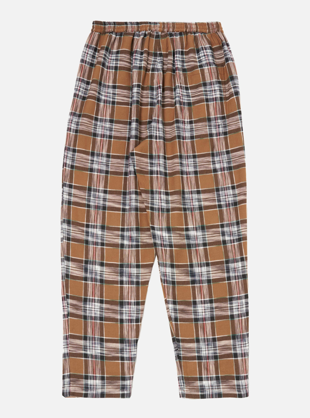 Brown Ikat Twill Check Long Pyjama Set