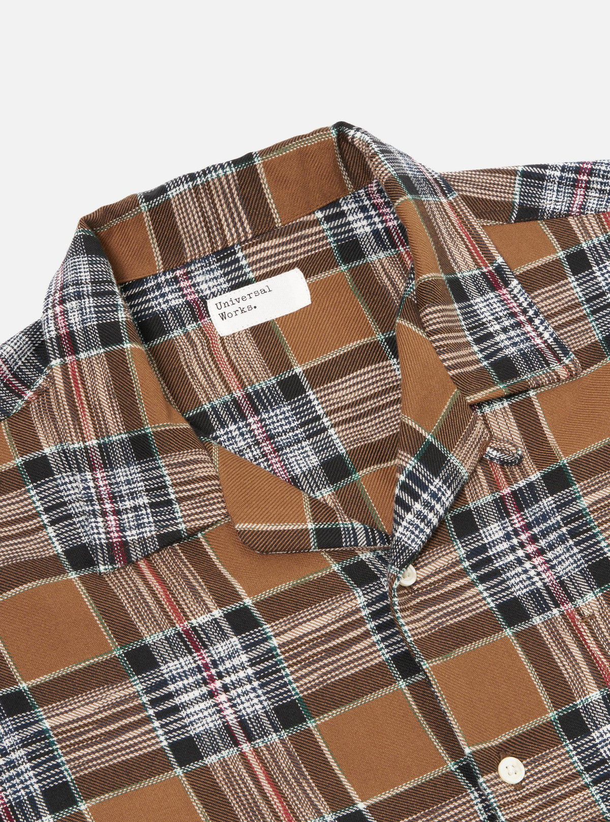 Brown Ikat Twill Check Long Pyjama Set