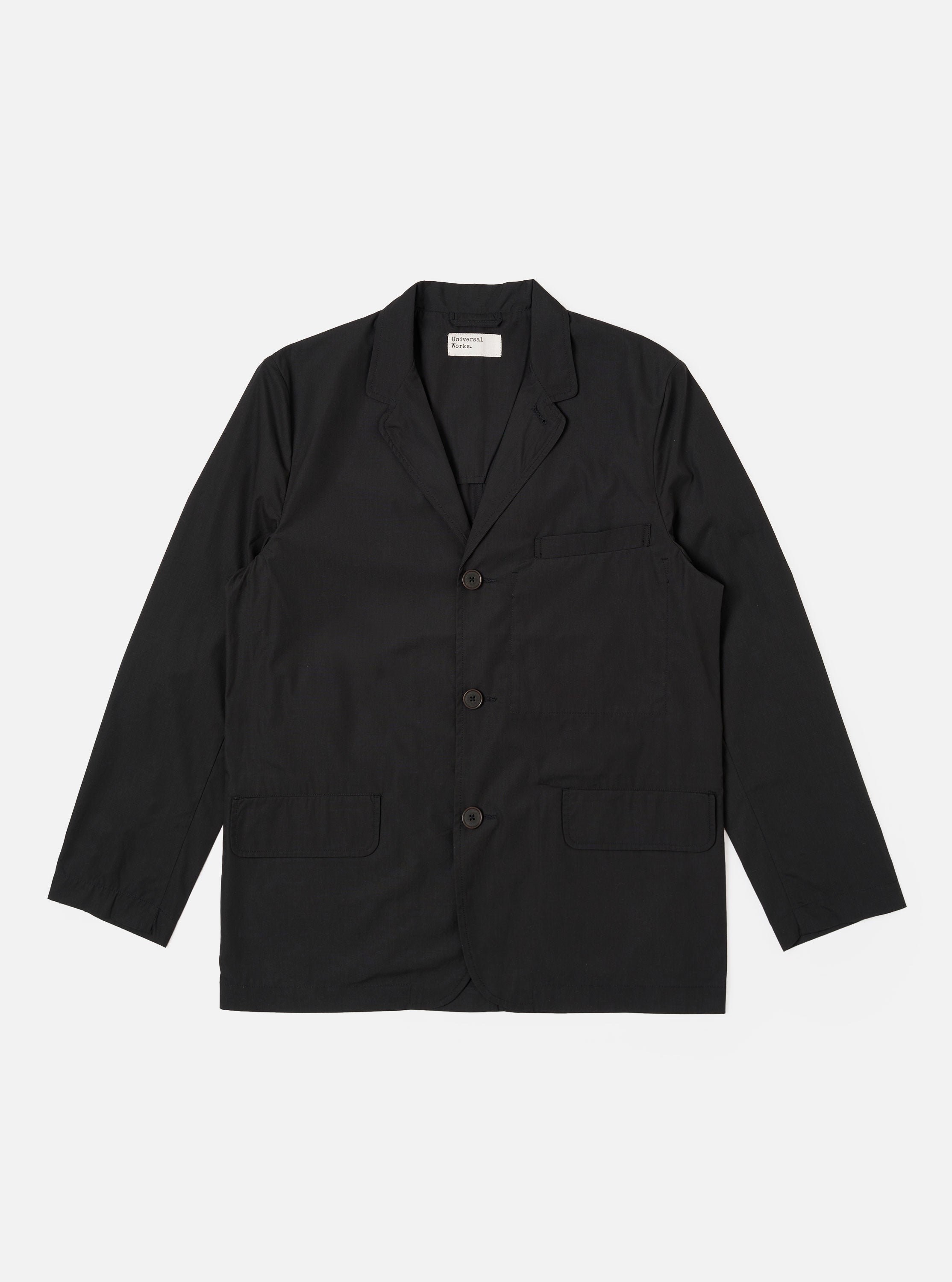 Men's Black Recycled Poly Tech Capitol Jacket  Universal Works