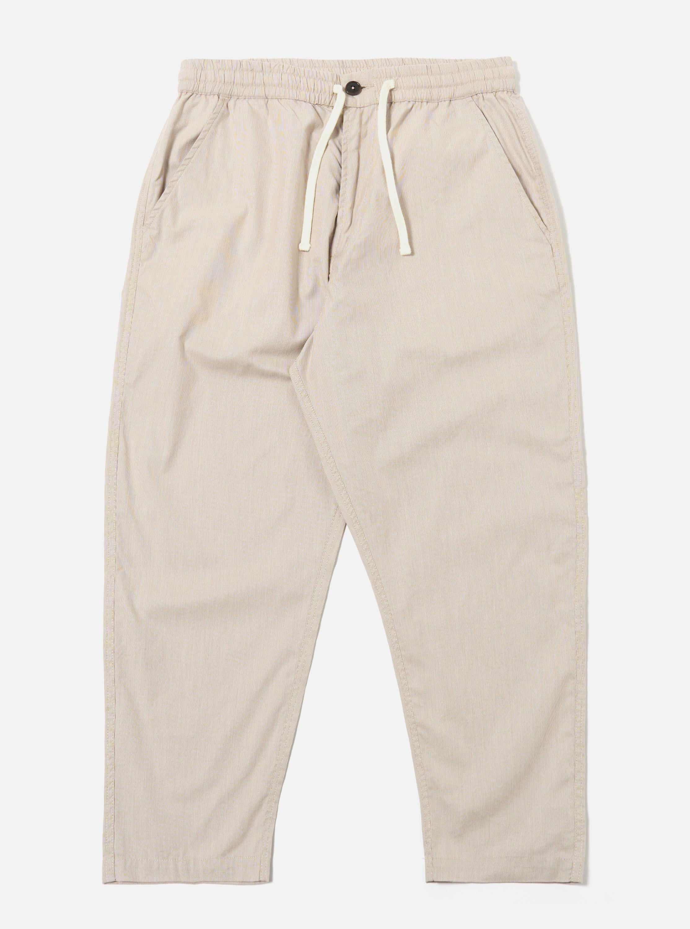 Men's Brown Striped Hi Water Cropped Leg Trouser – Universal Works